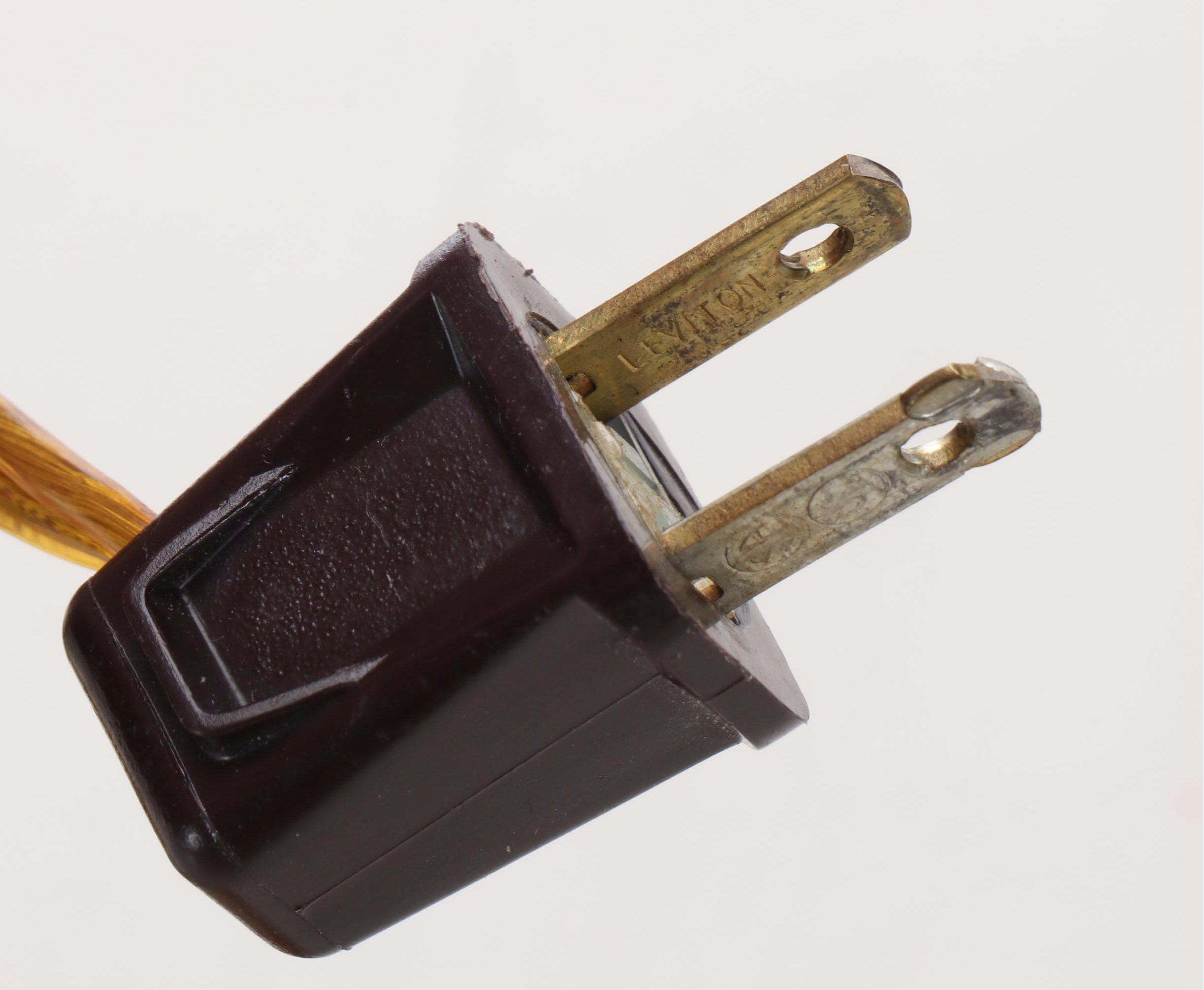 Mexican Brass Neoclassical French Horn Style Table Lamp & Burgundy Pleat Shade