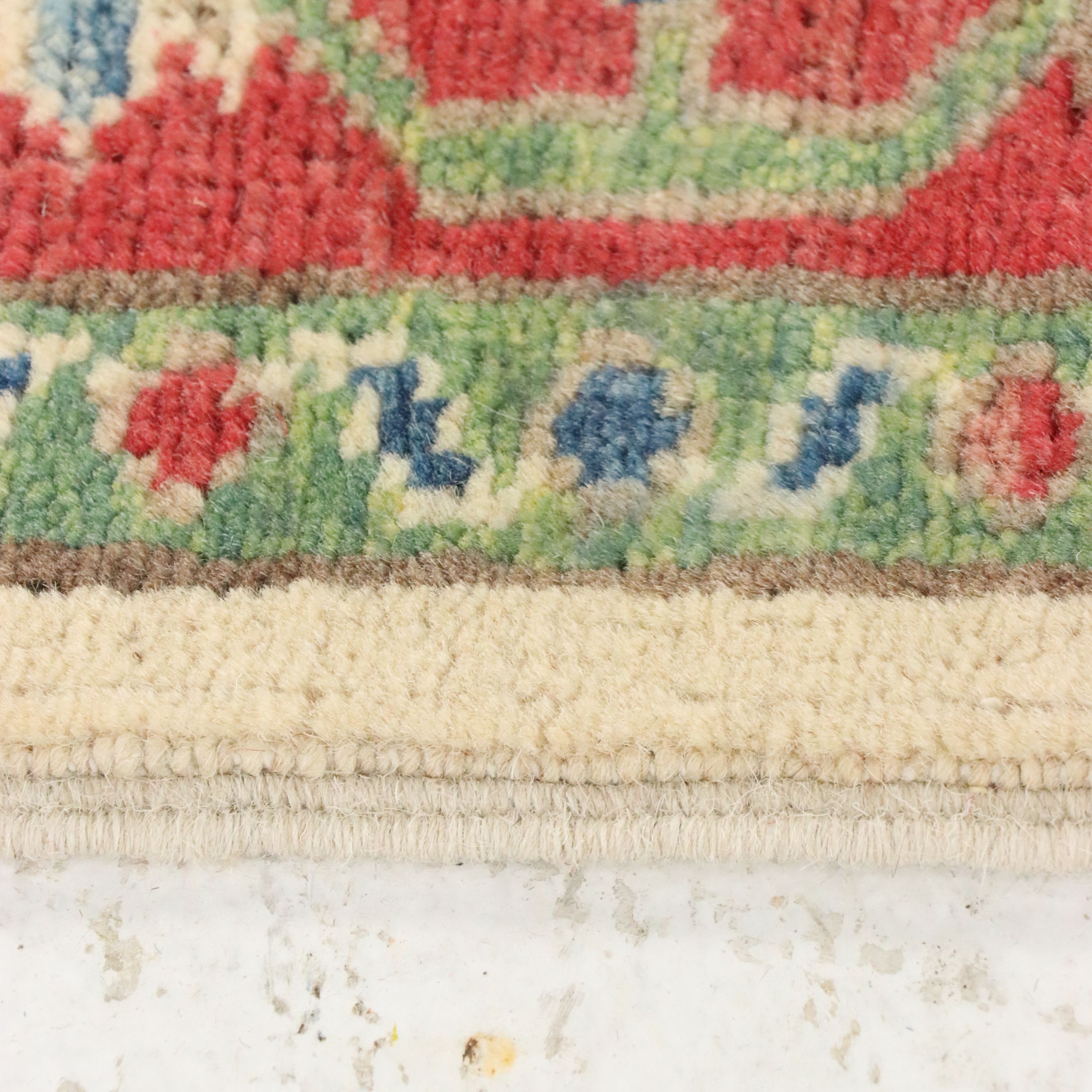 4' x 5'11 Hand-Knotted Pakistani Kazak Area Rug