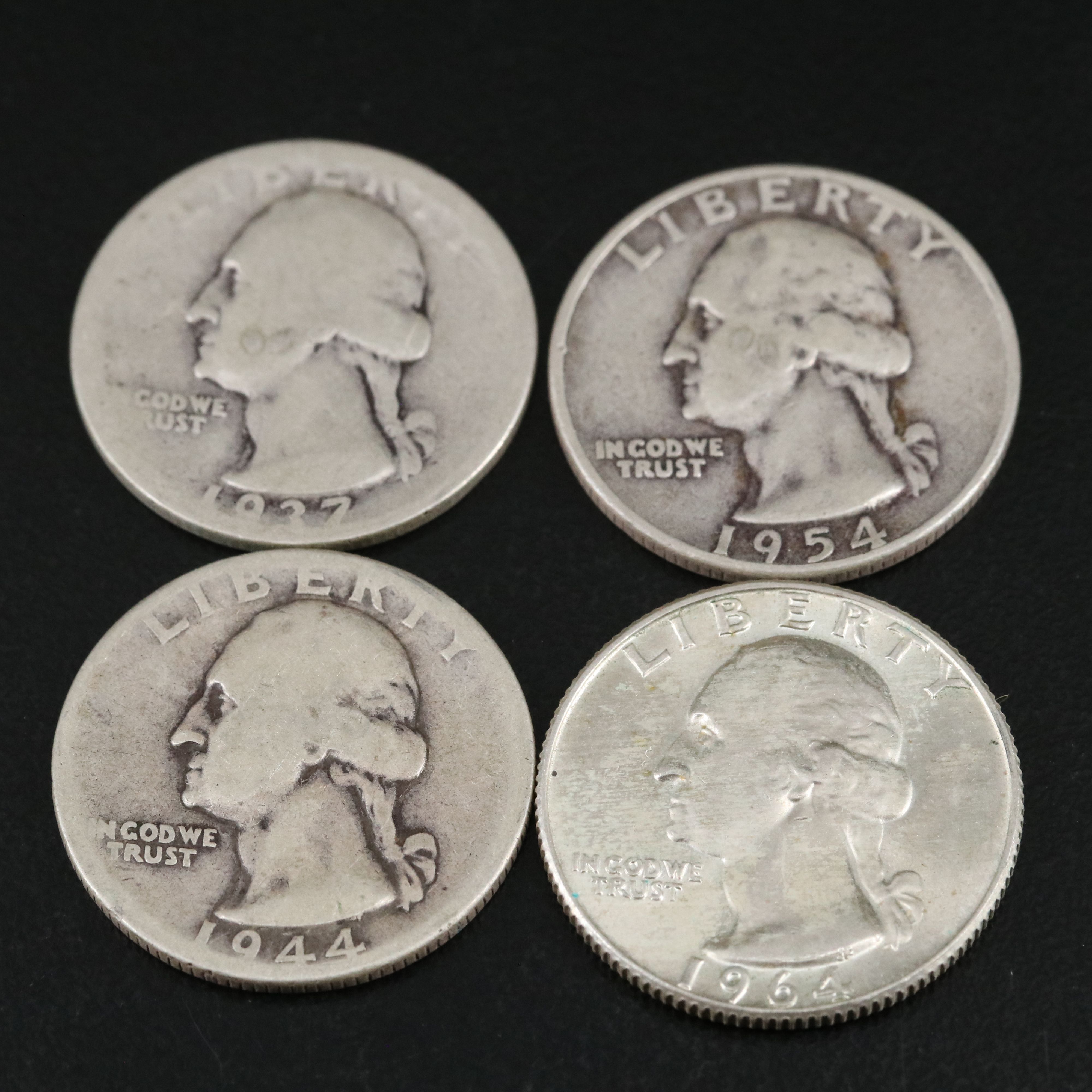 Two Rolls of Forty Washington Silver Quarters