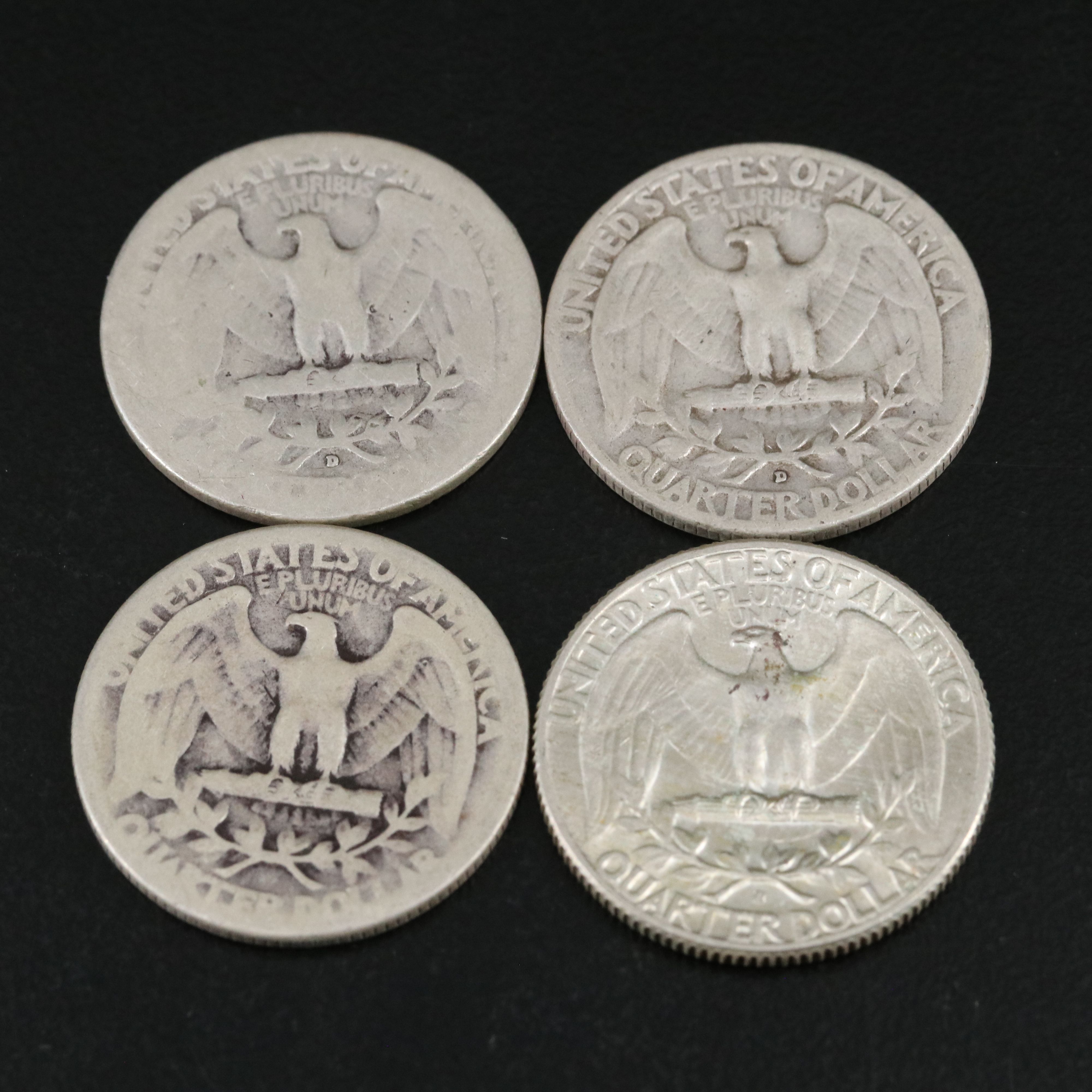 Two Rolls of Forty Washington Silver Quarters