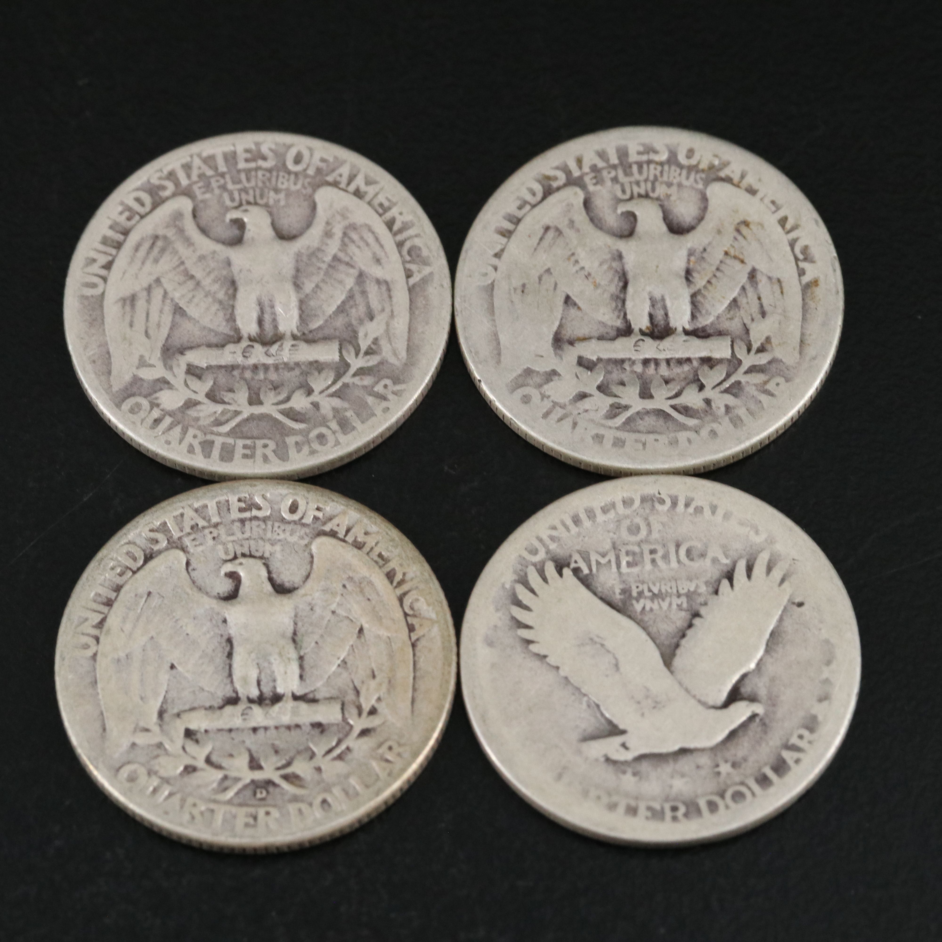 Two Rolls of Forty Washington Silver Quarters