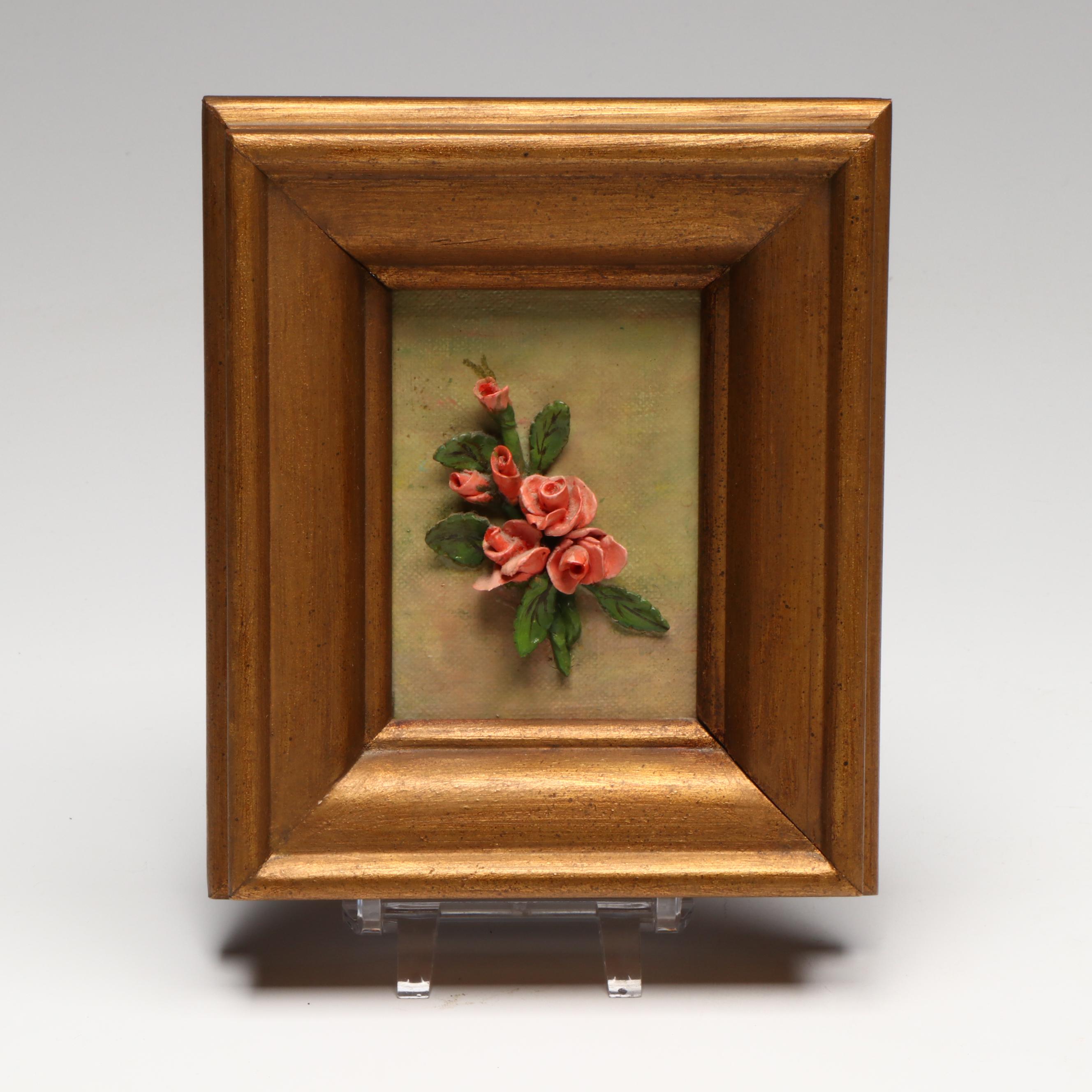 Ceramic Boudoir Lamp with Vanity and Other Decor