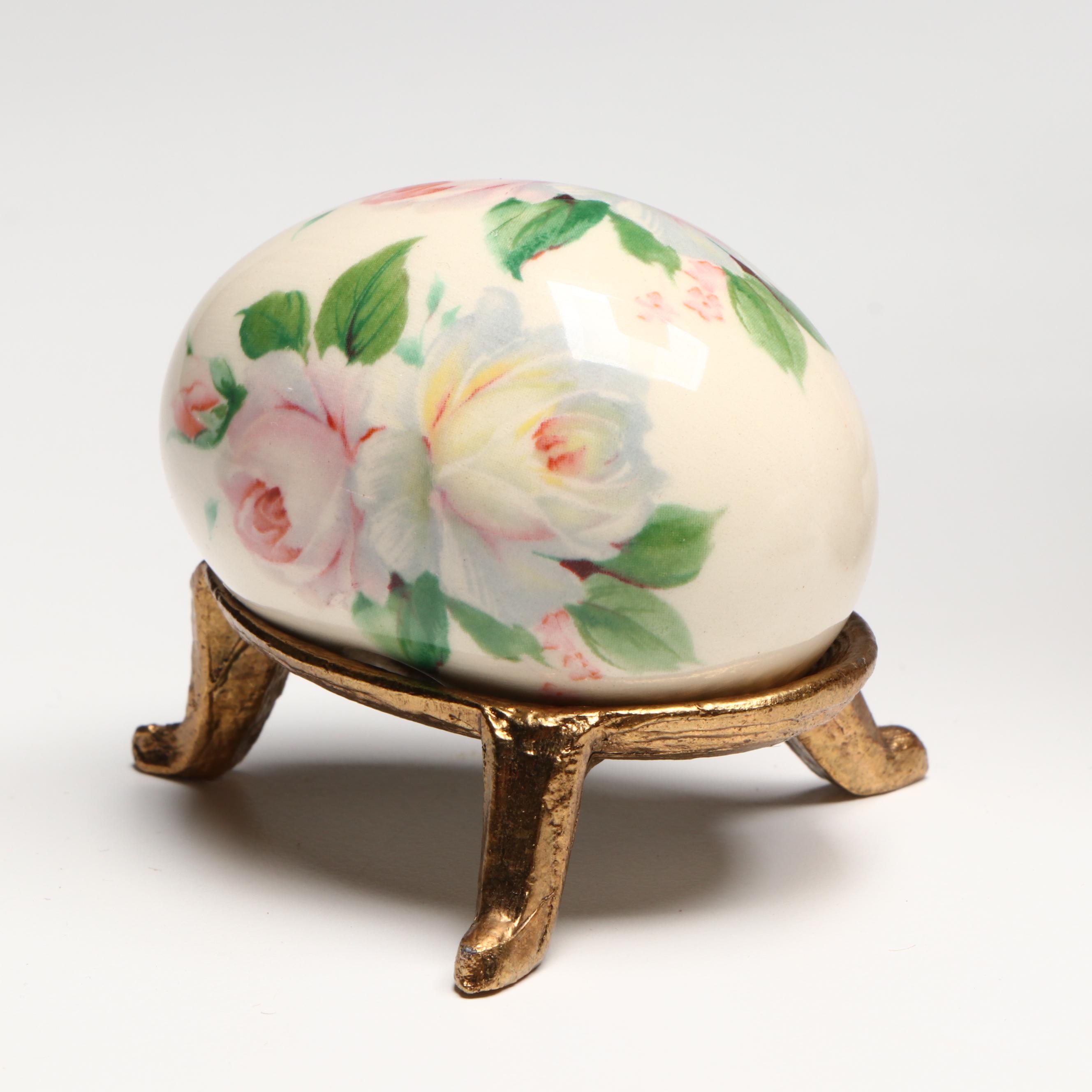 Ceramic Boudoir Lamp with Vanity and Other Decor