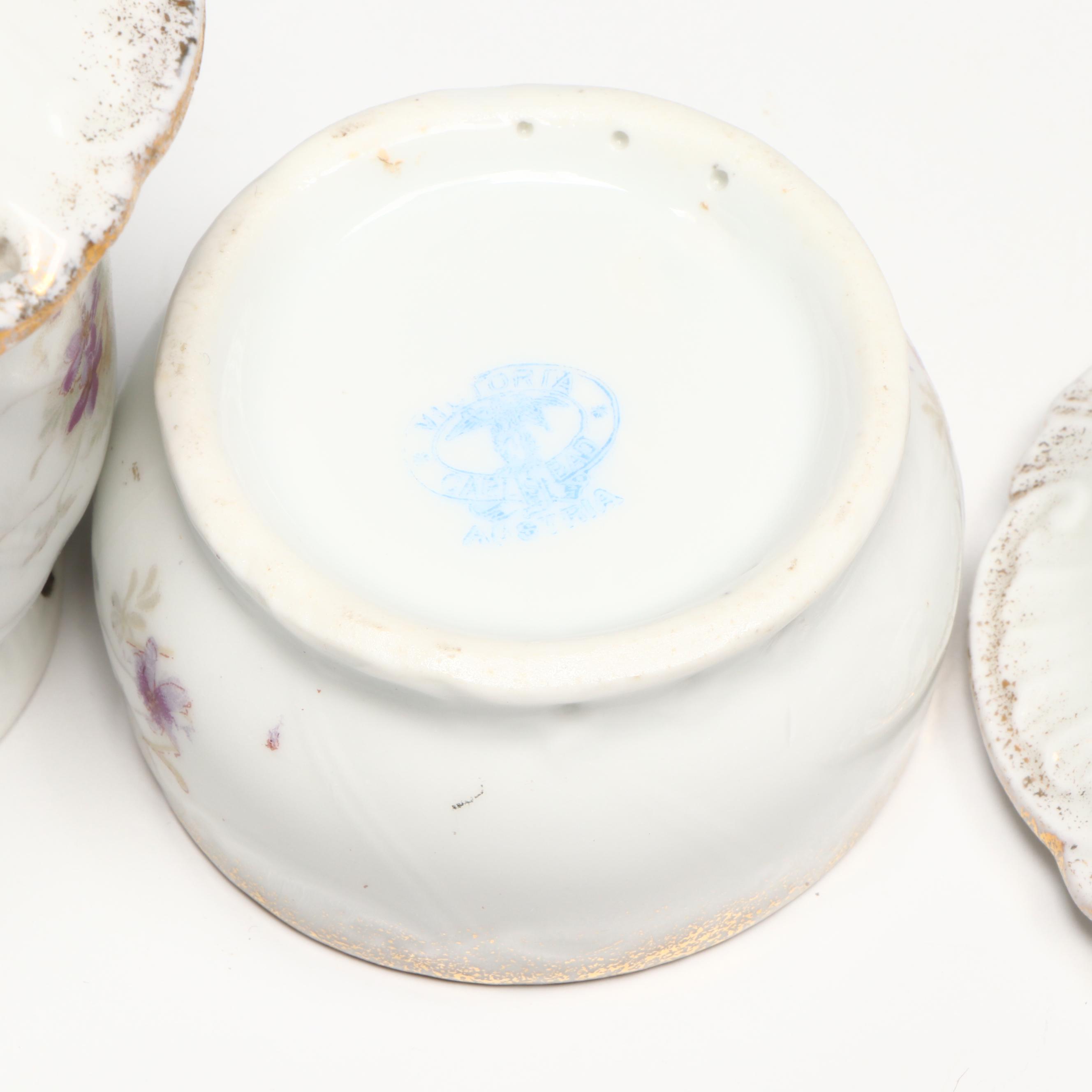 Ceramic Boudoir Lamp with Vanity and Other Decor