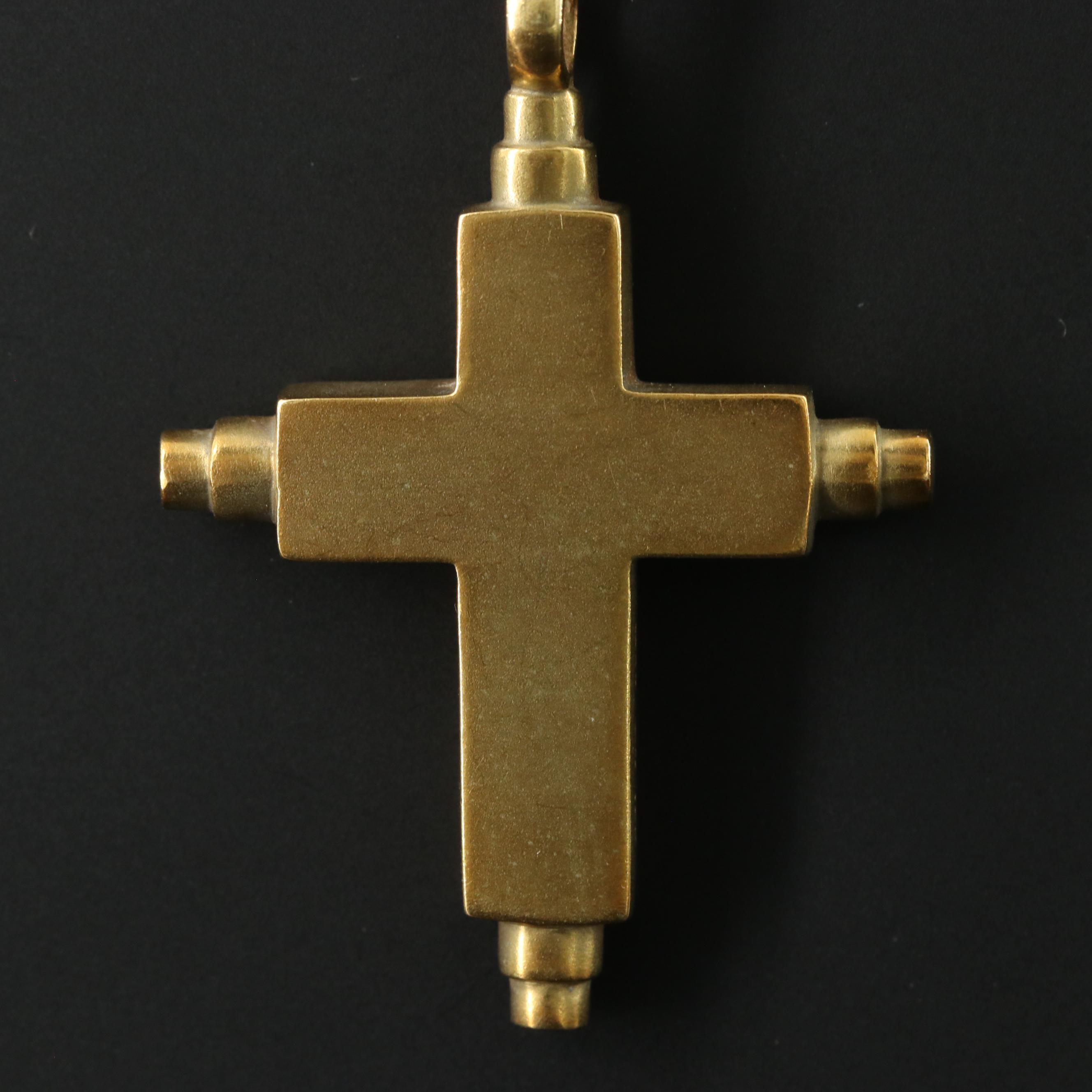 1988 Barry Kieselstein-Cord 18K Cross Pendant Necklace