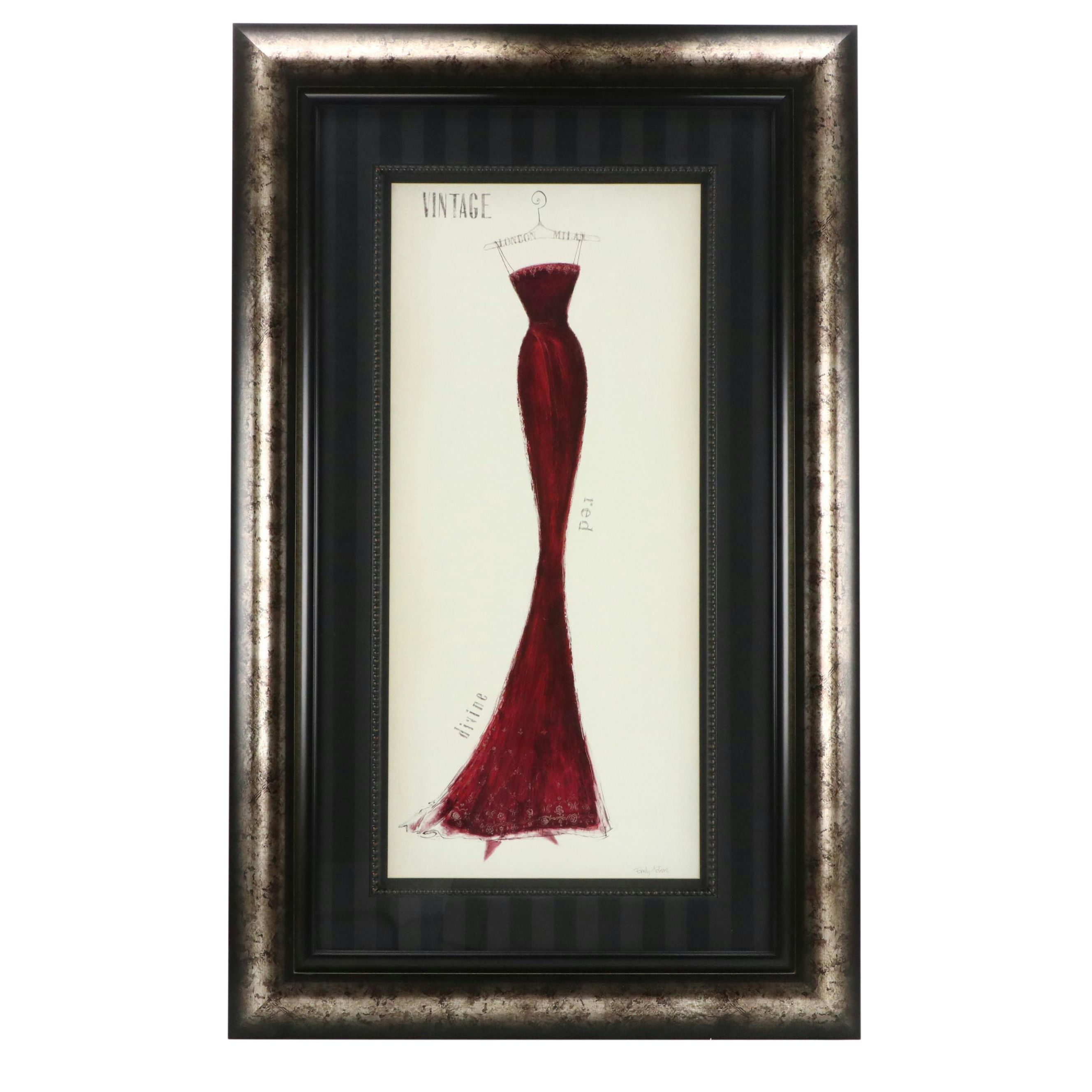 Offset Lithograph Poster After Emily Adams "Vintage" Dress