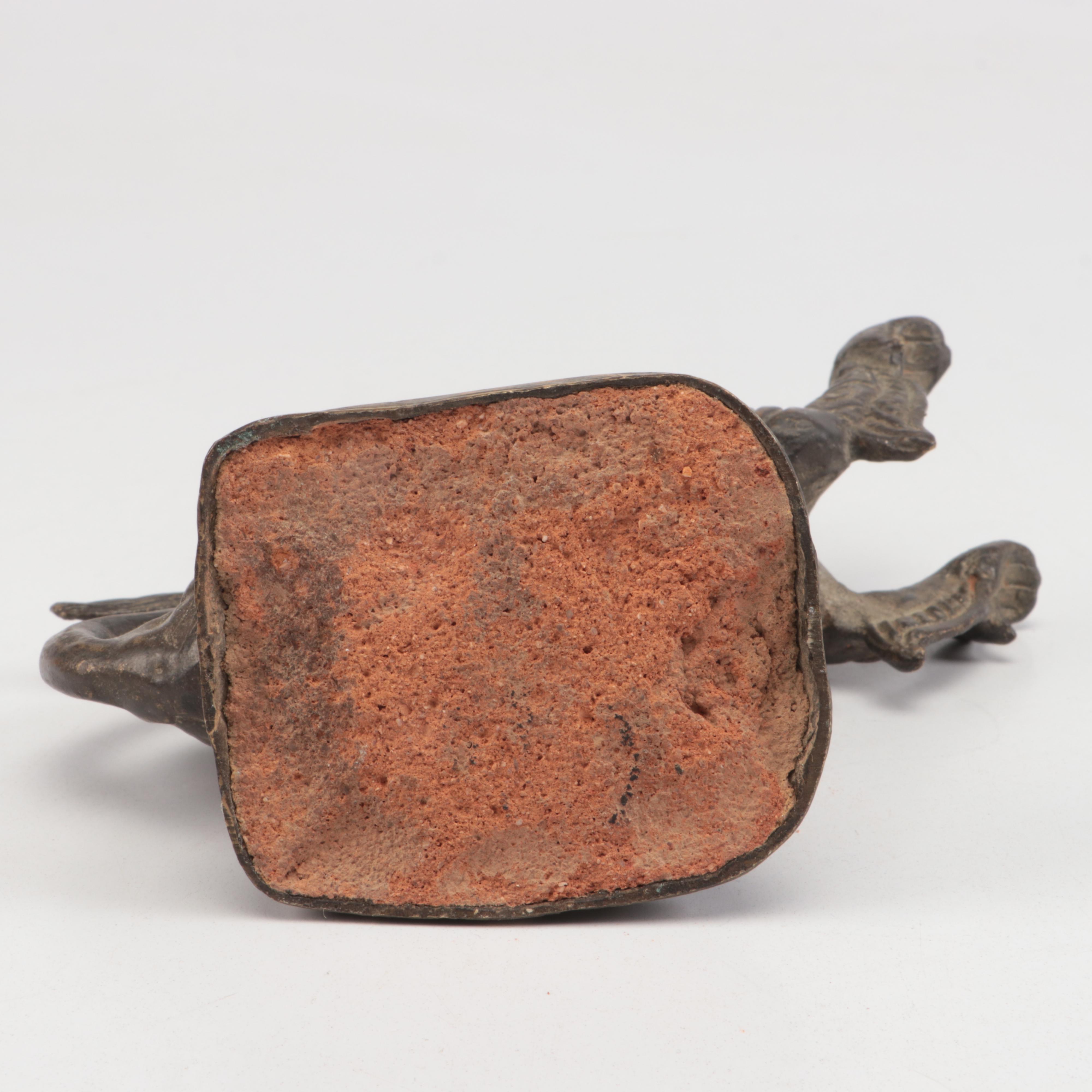 Asian Cast Bronze Standing Dragon Figure