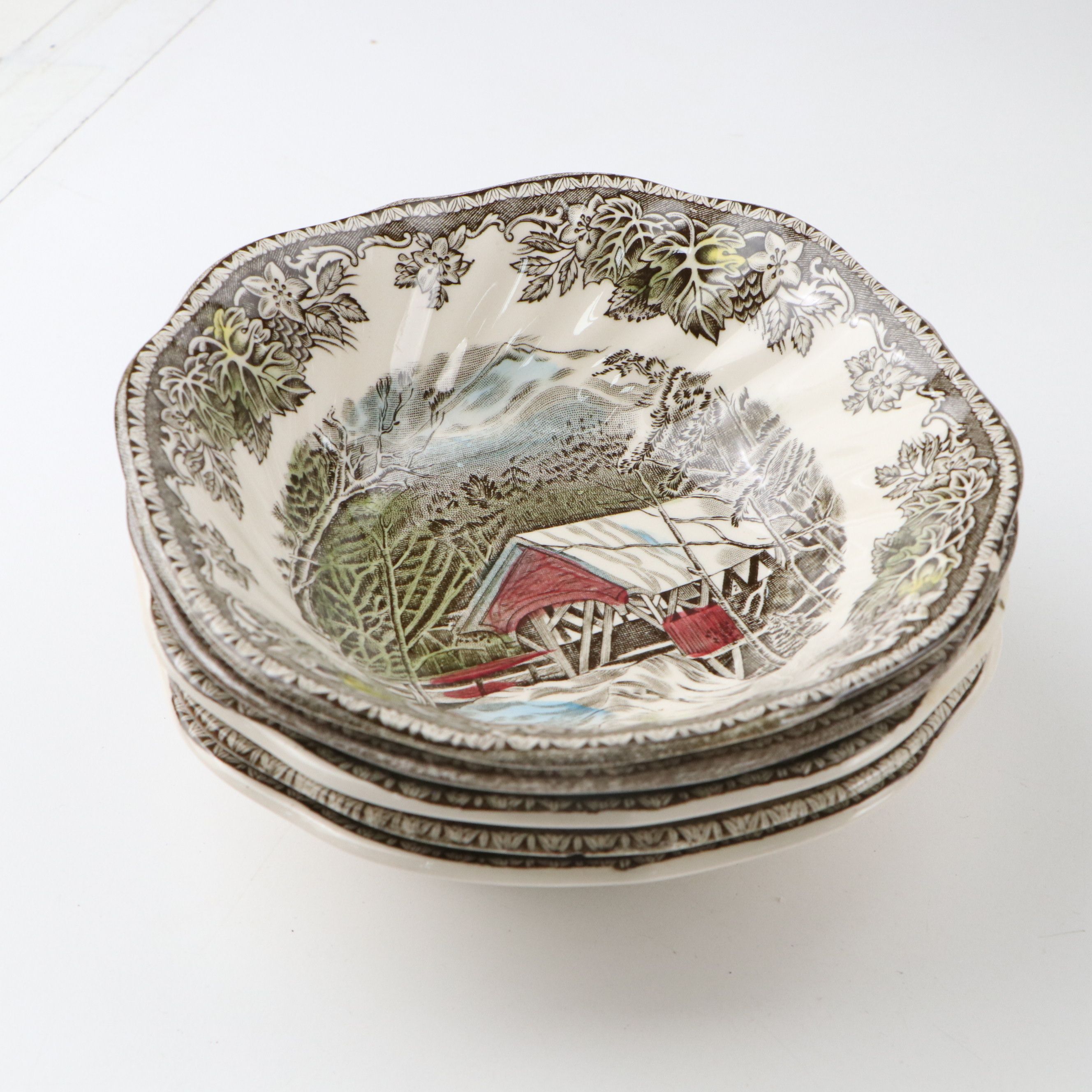 Johnson Bros. "The Friendly Village" with Other Johnson Bros. Transferware