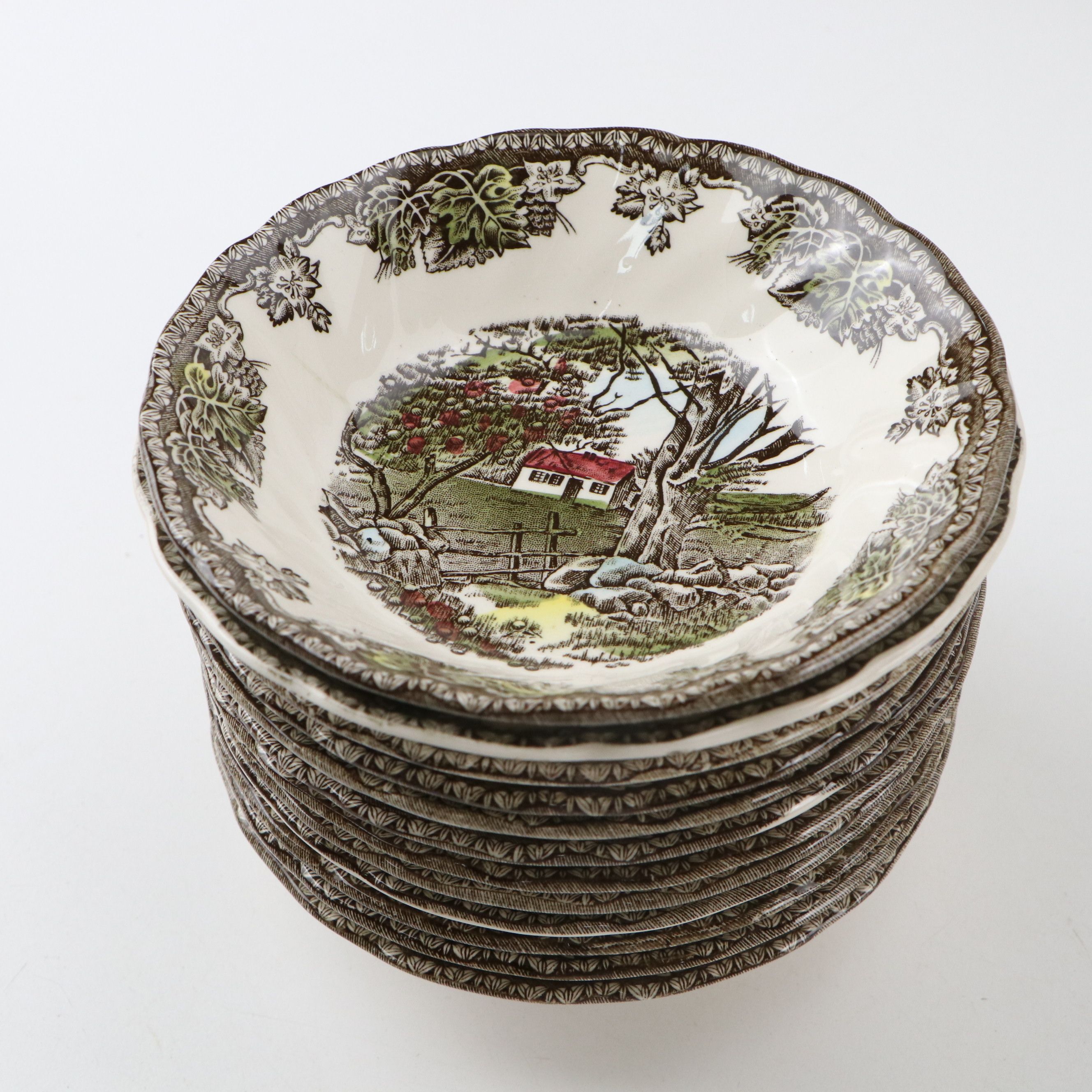 Johnson Bros. "The Friendly Village" with Other Johnson Bros. Transferware