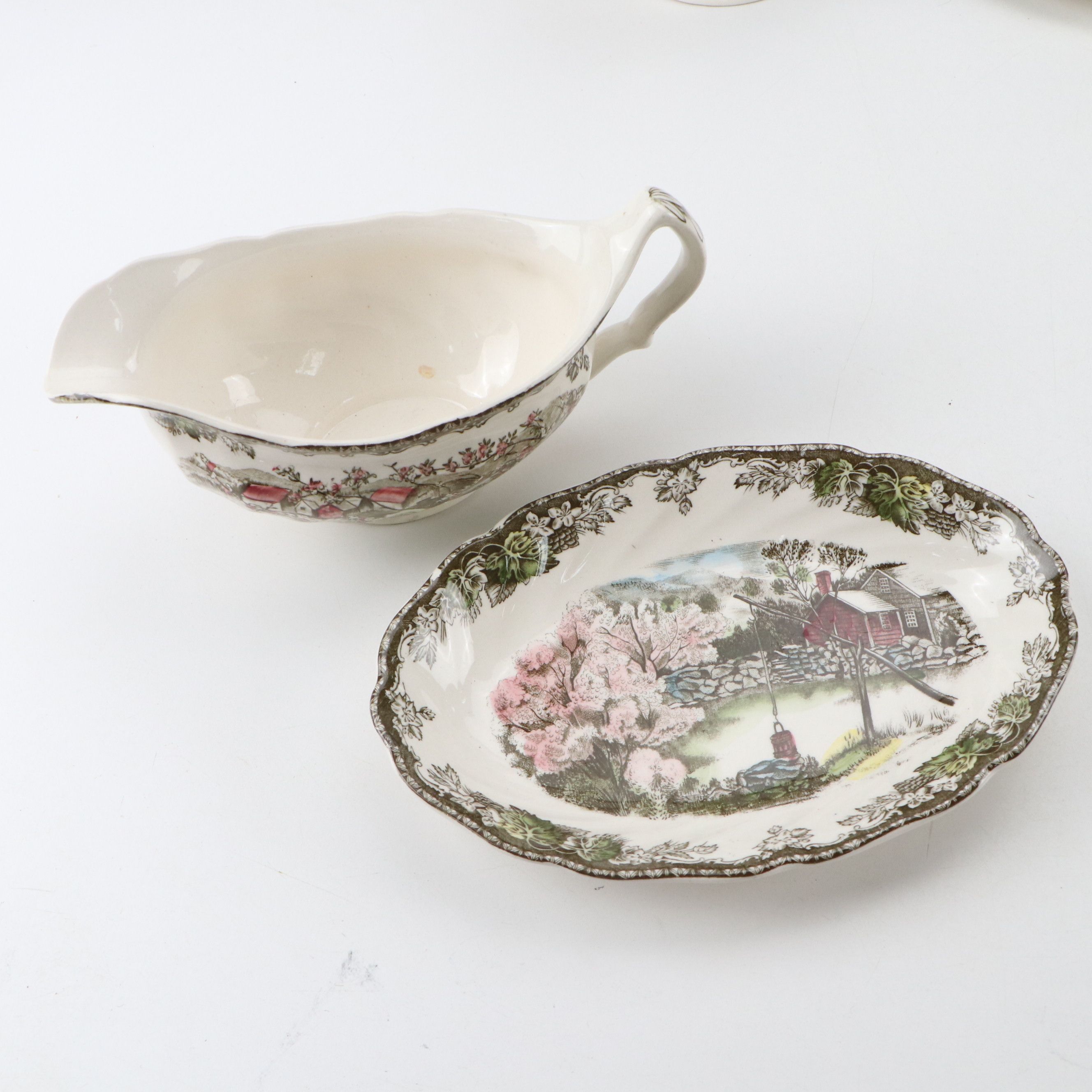 Johnson Bros. "The Friendly Village" with Other Johnson Bros. Transferware