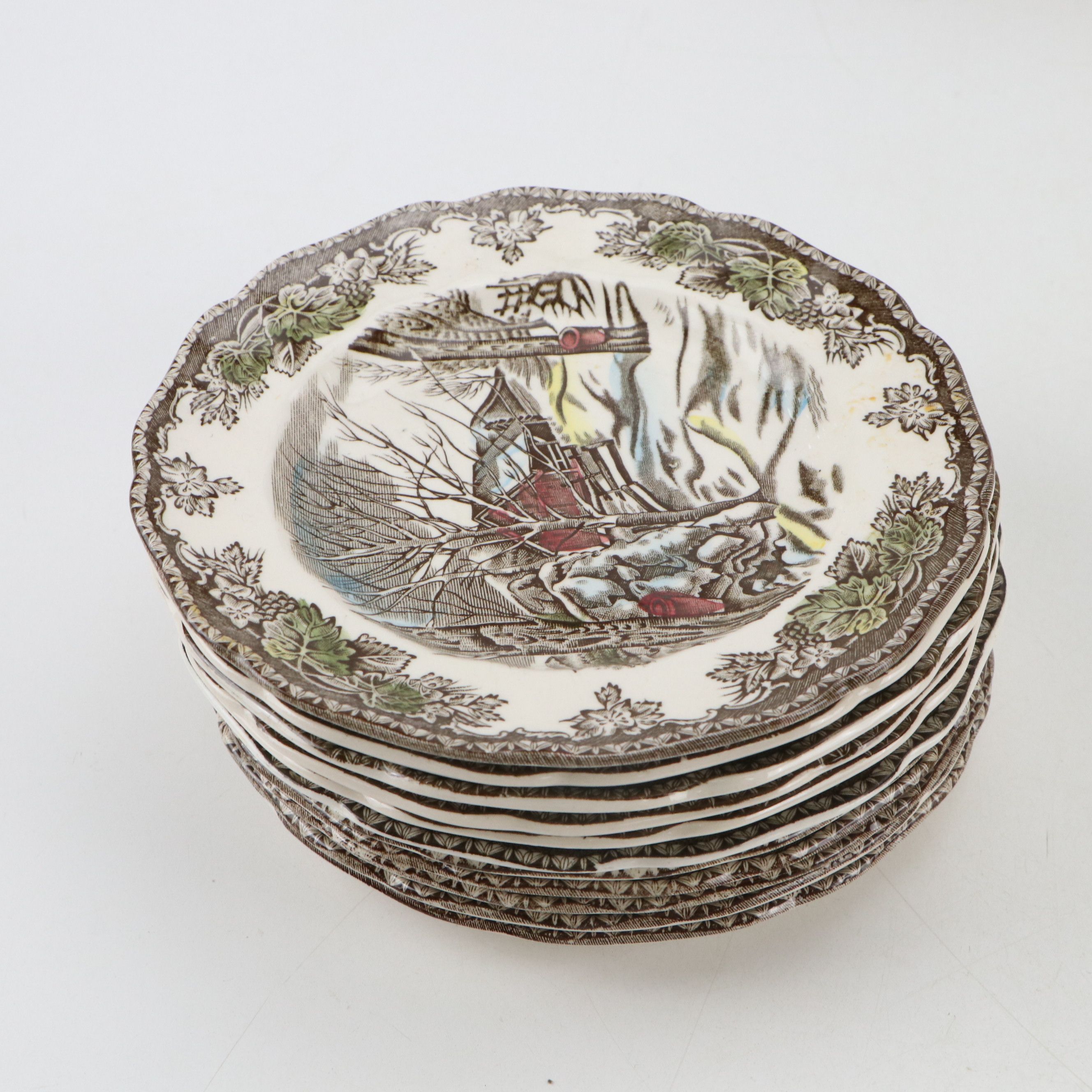 Johnson Bros. "The Friendly Village" with Other Johnson Bros. Transferware