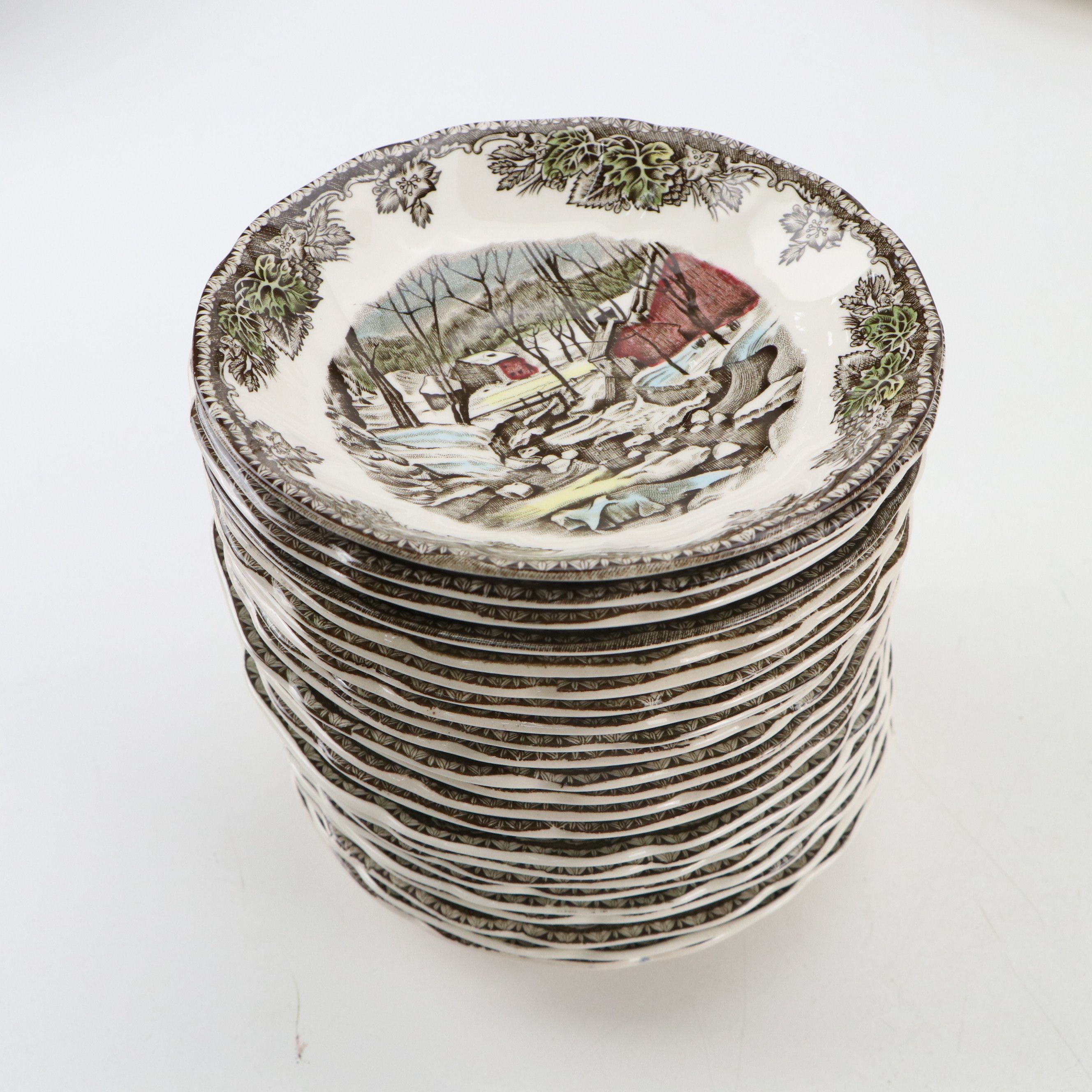 Johnson Bros. "The Friendly Village" with Other Johnson Bros. Transferware