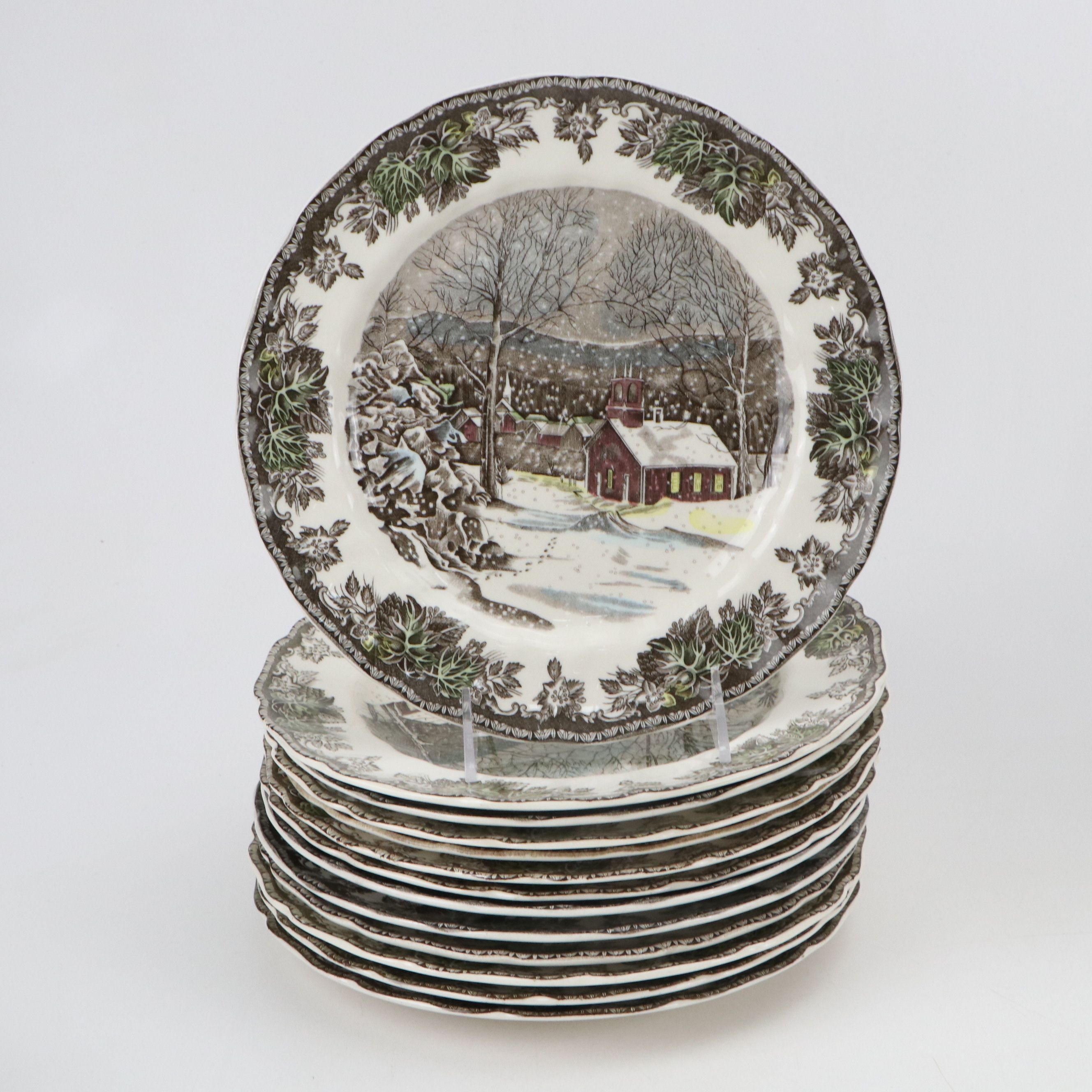 Johnson Bros. "The Friendly Village" with Other Johnson Bros. Transferware