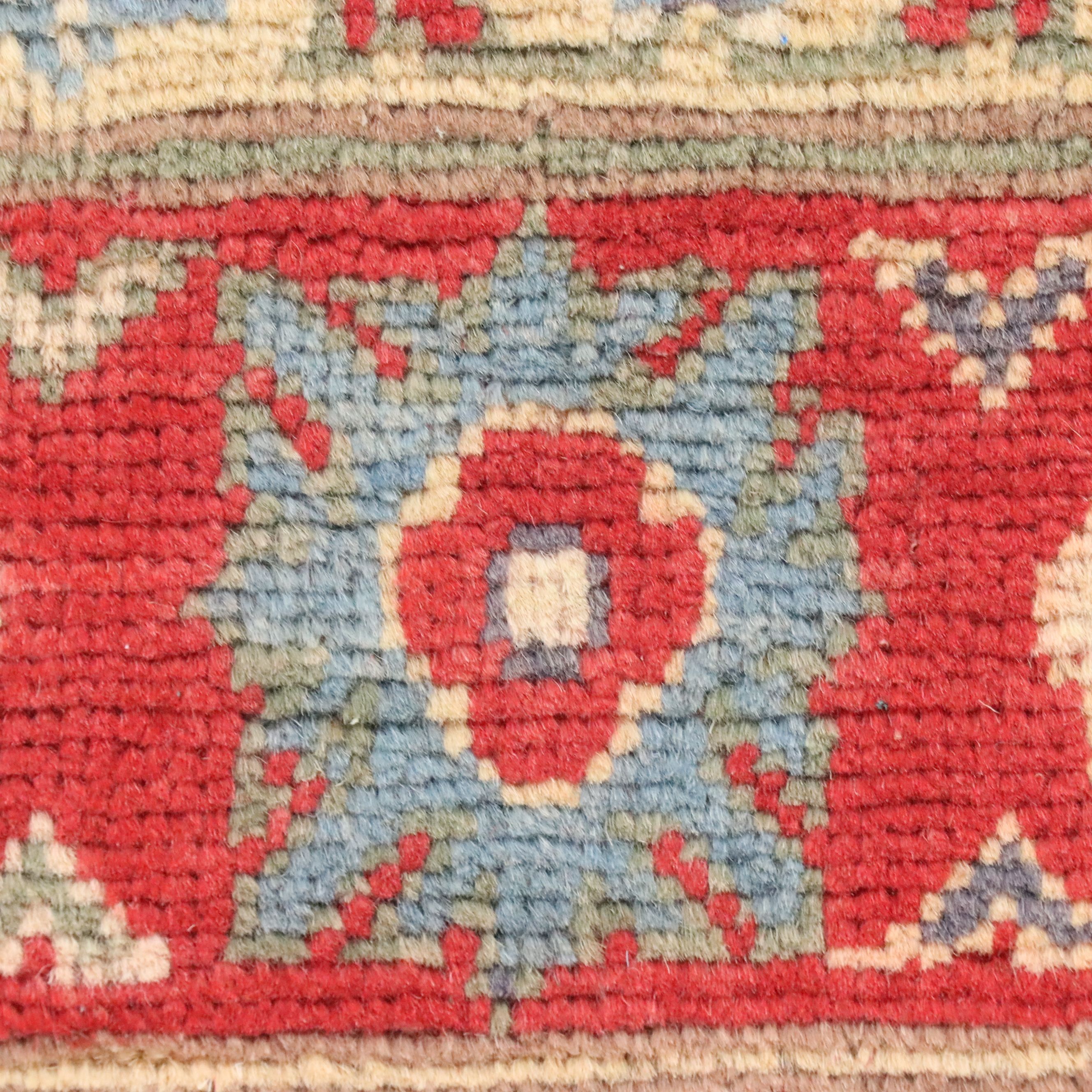 4' x 6' Hand-Knotted Pakistani Kazak Area Rug