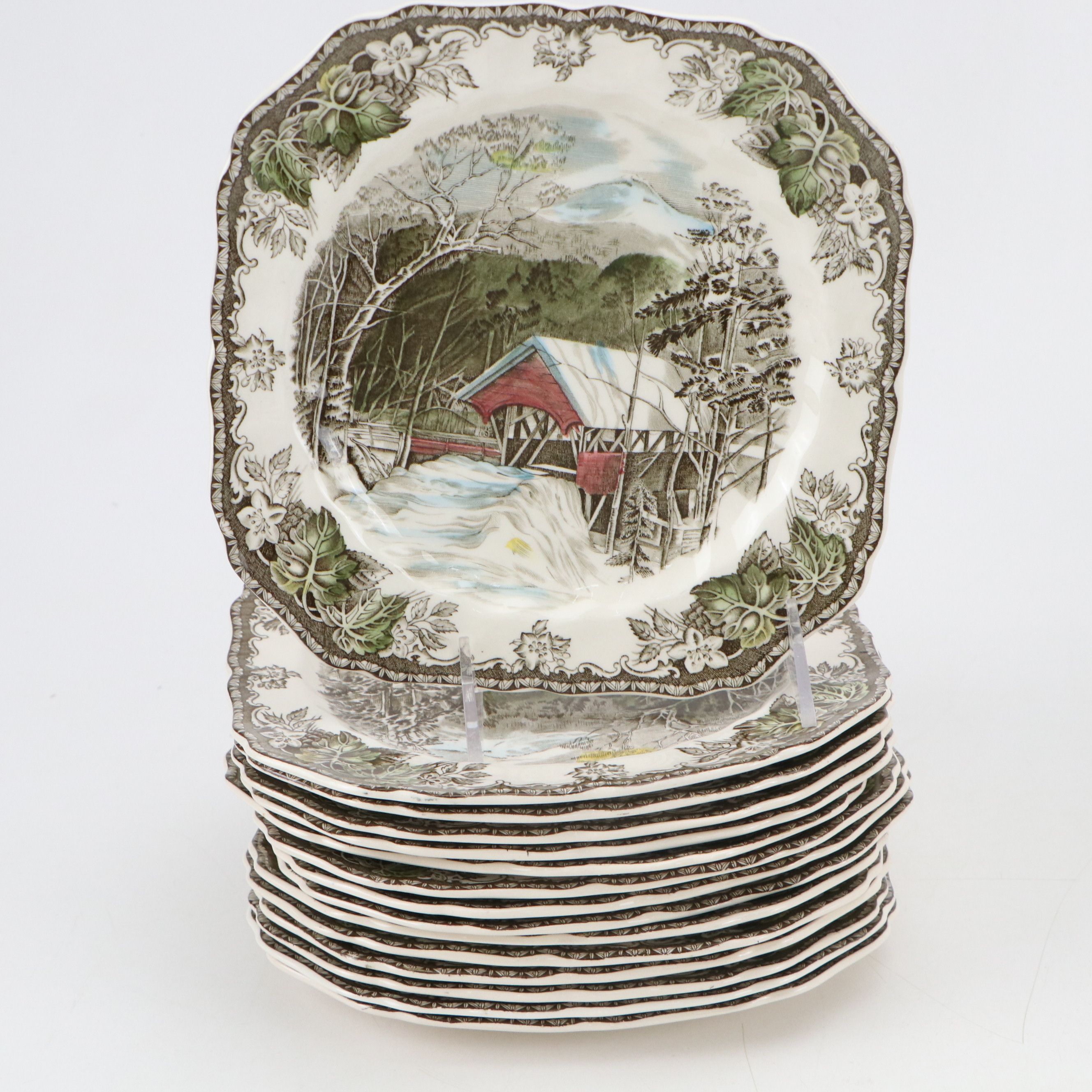 Johnson Bros. "The Friendly Village" with Other Johnson Bros. Transferware