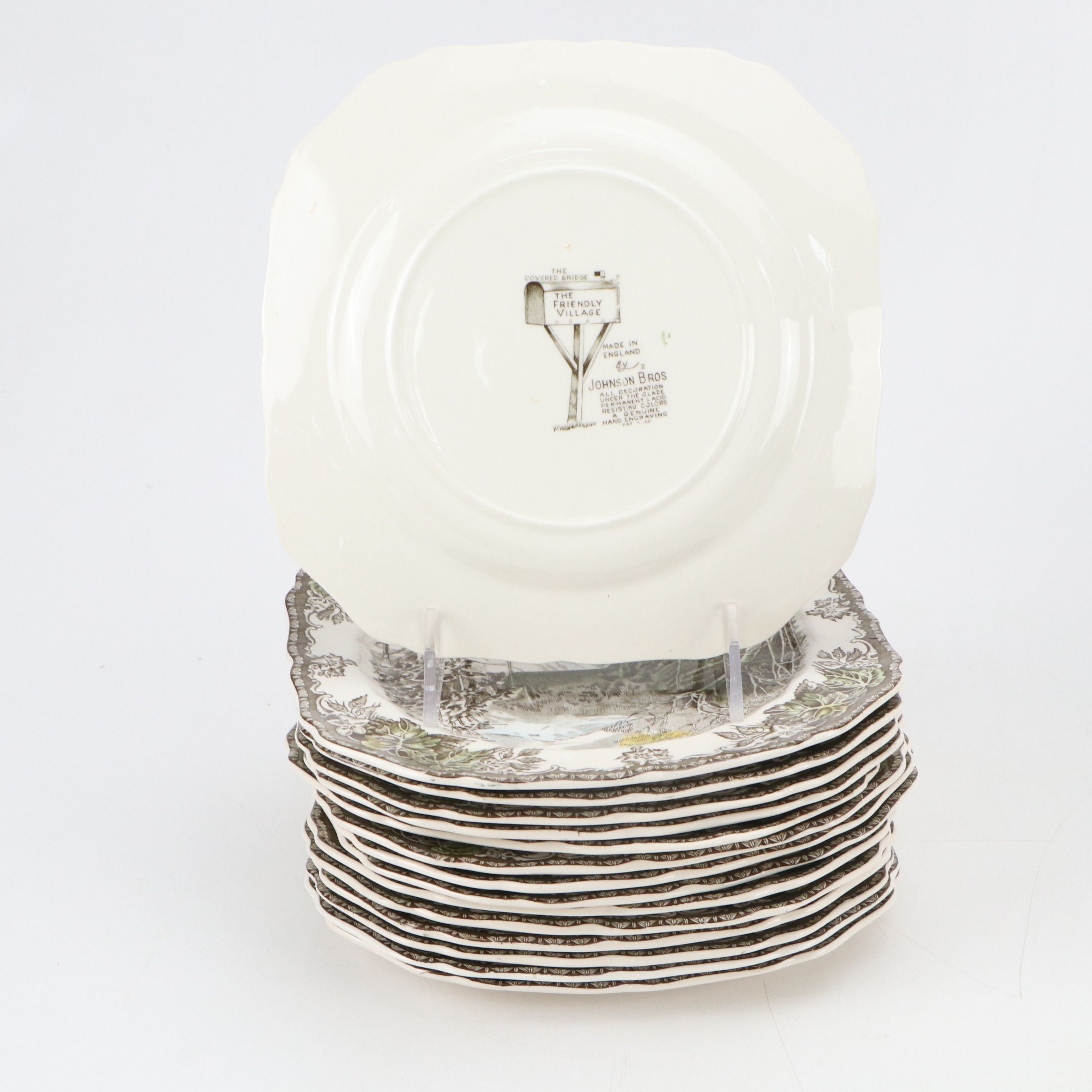 Johnson Bros. "The Friendly Village" with Other Johnson Bros. Transferware