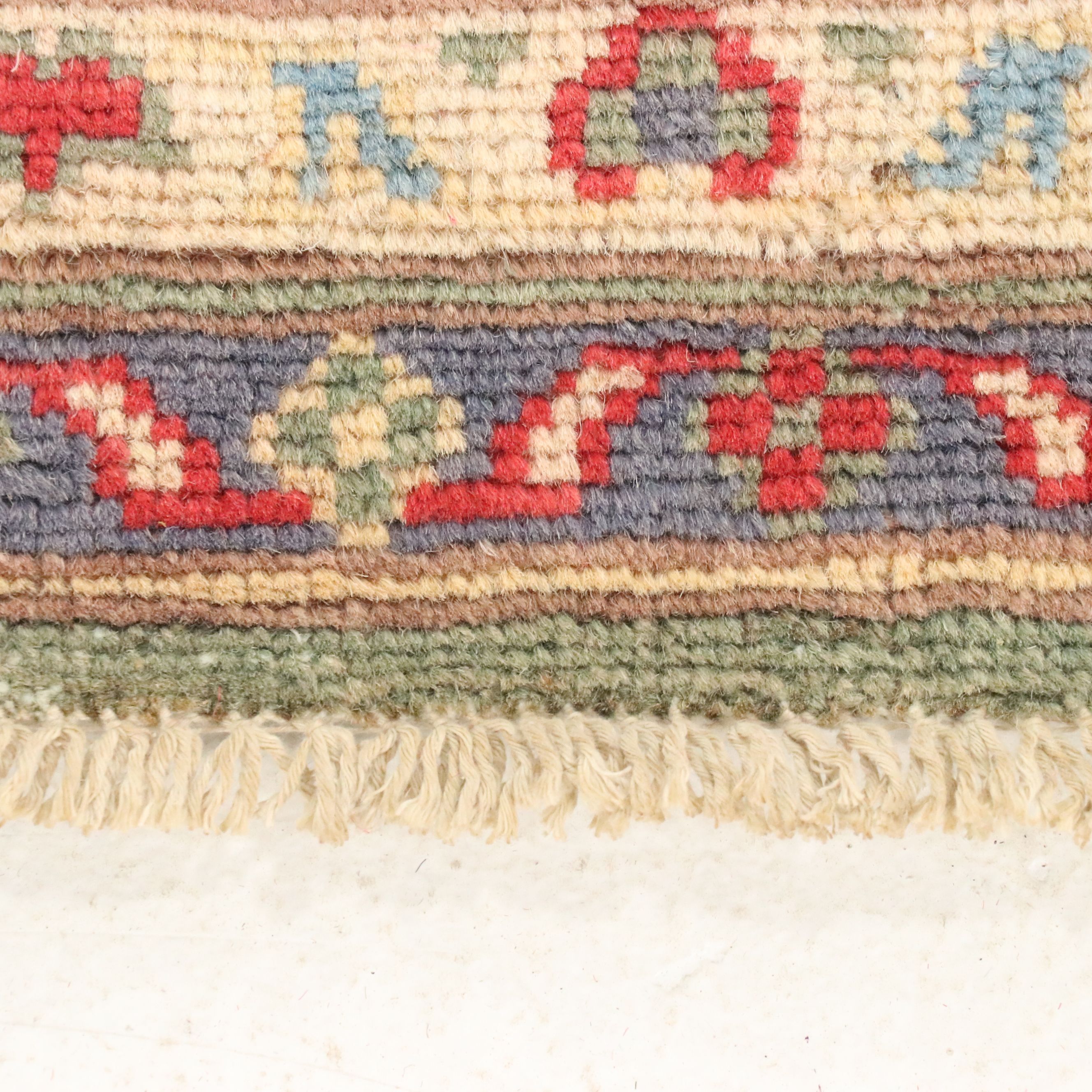 4' x 6' Hand-Knotted Pakistani Kazak Area Rug