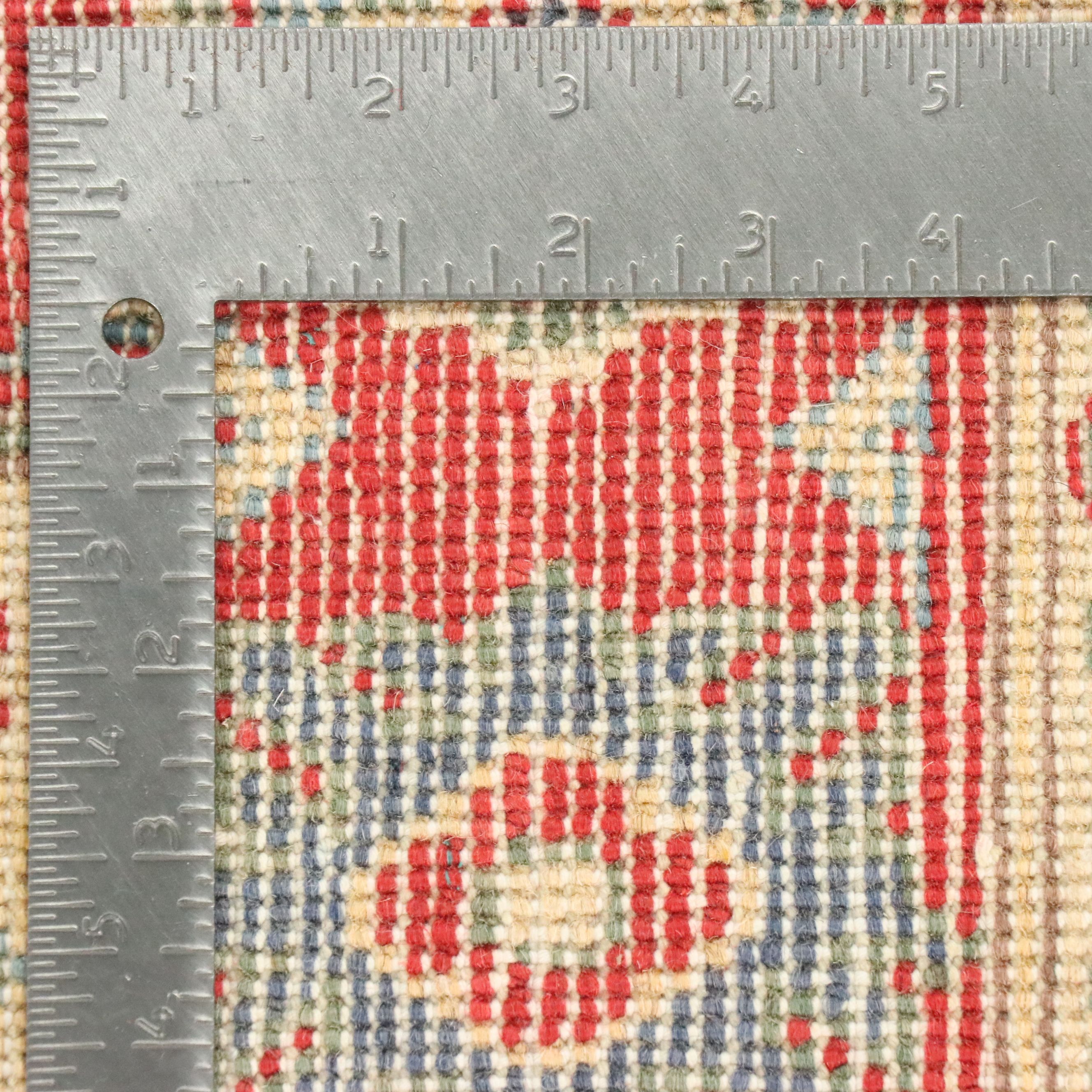 4' x 6' Hand-Knotted Pakistani Kazak Area Rug