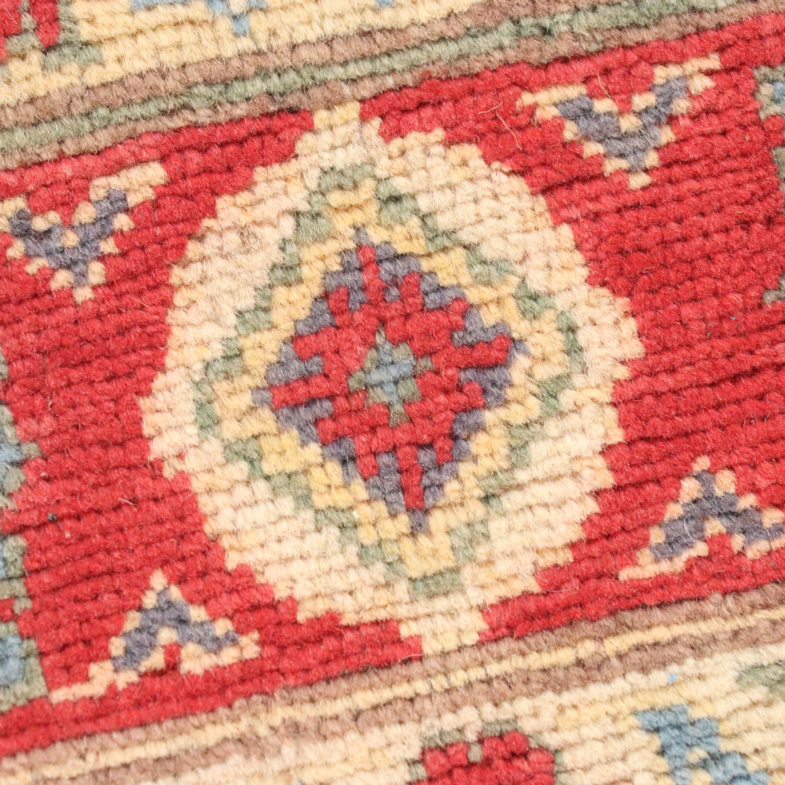 4' x 6' Hand-Knotted Pakistani Kazak Area Rug