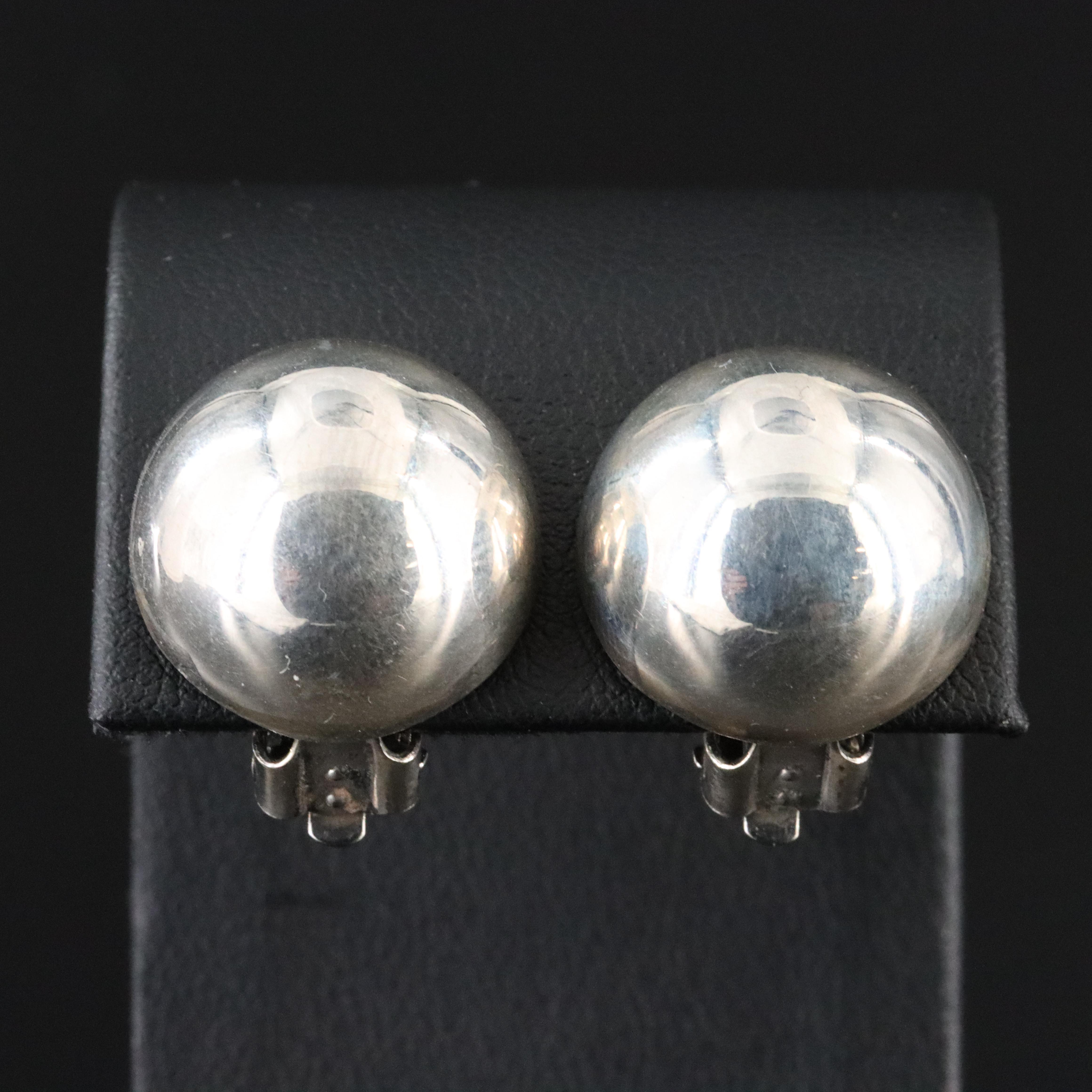 Sterling Dome Earrings
