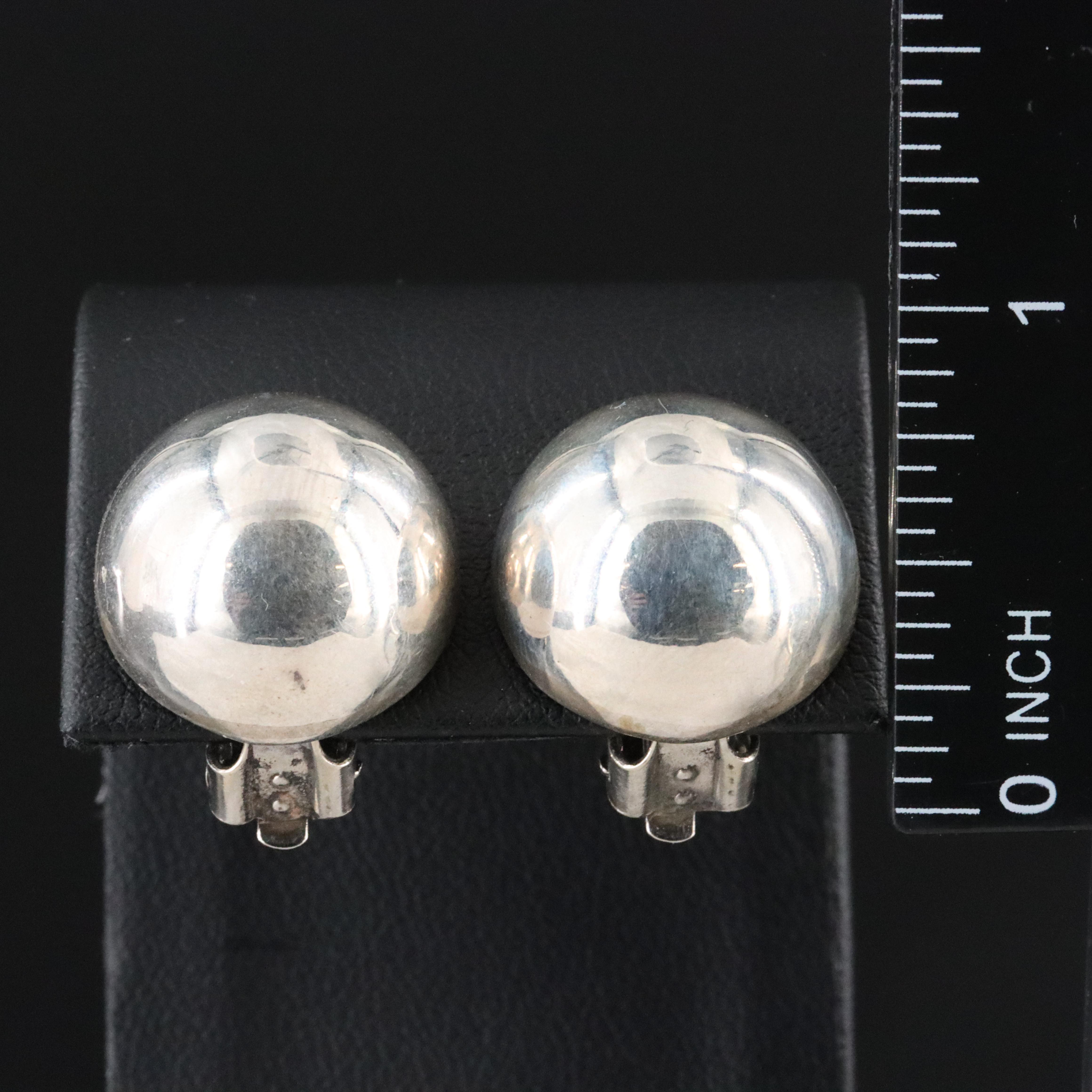 Sterling Dome Earrings