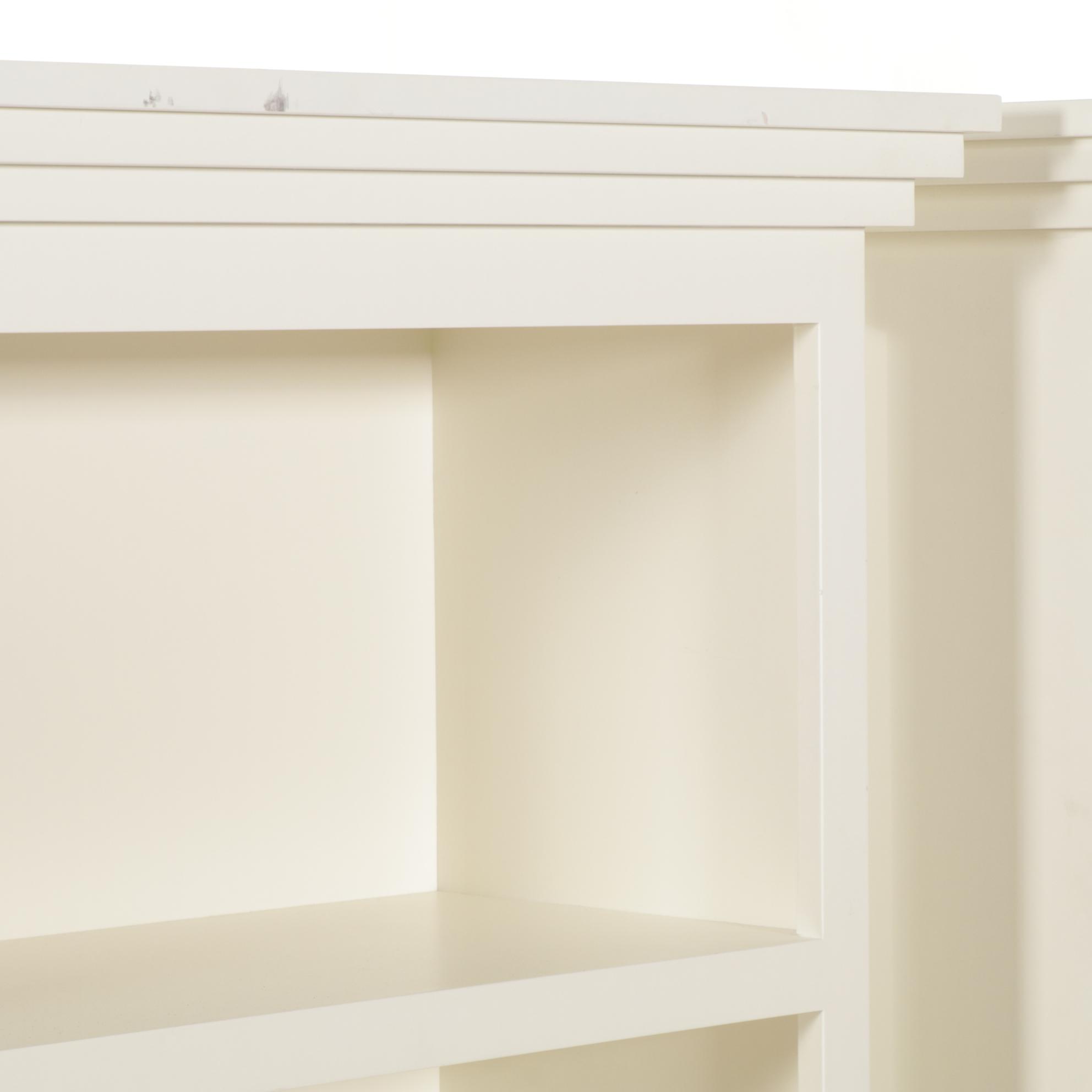 Pair of Contemporary White Bookcases