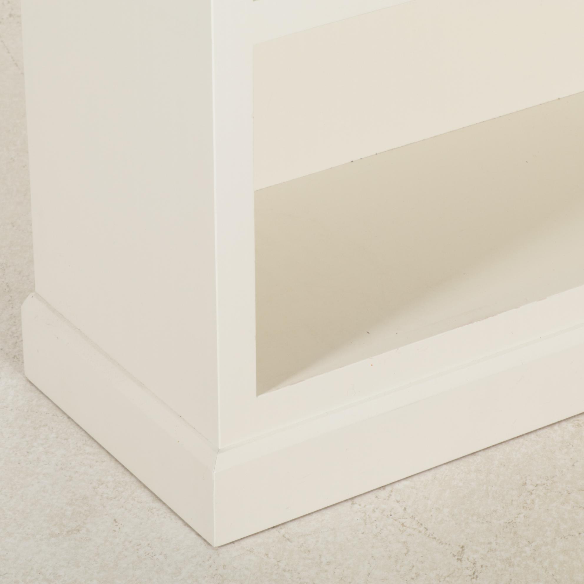 Pair of Contemporary White Bookcases