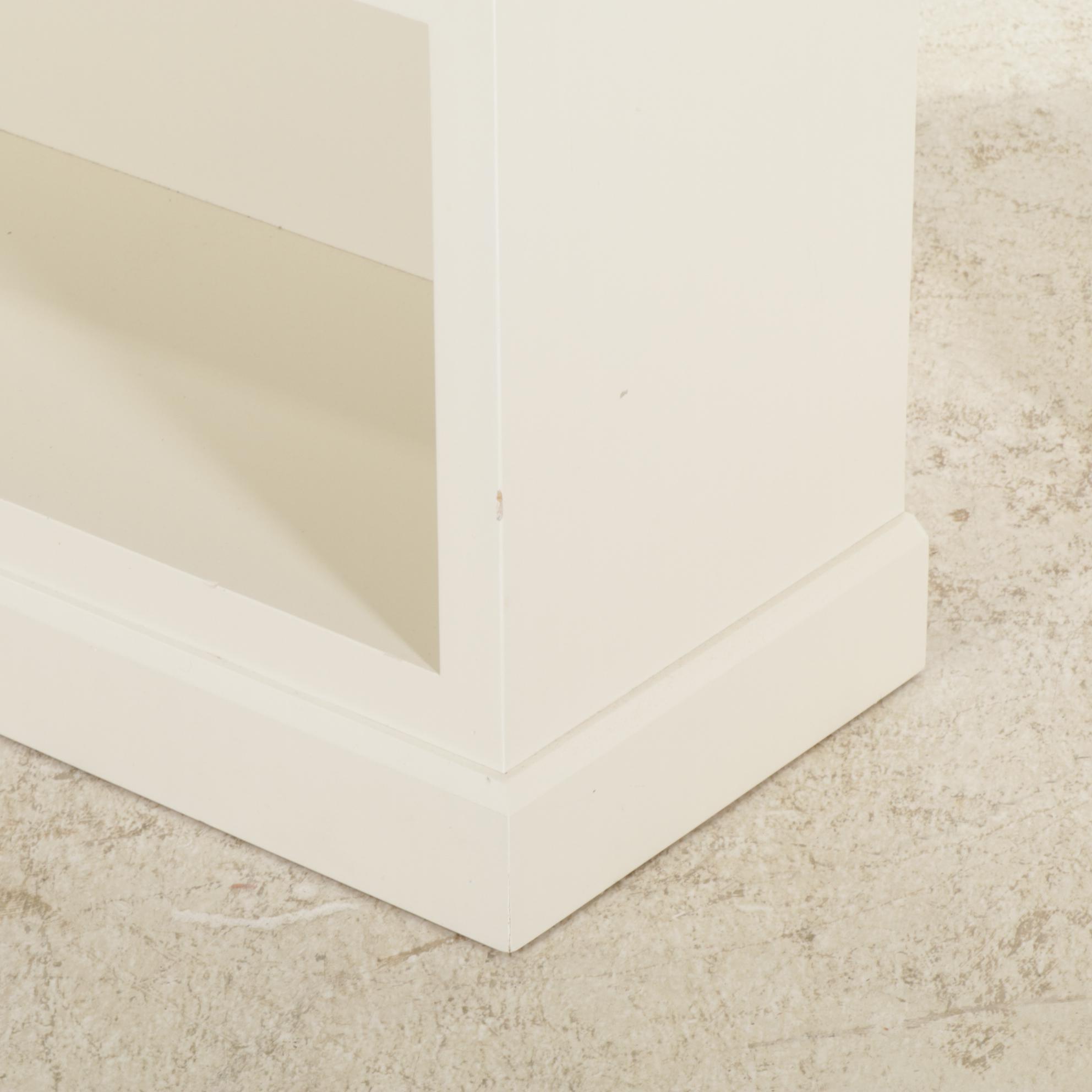 Pair of Contemporary White Bookcases