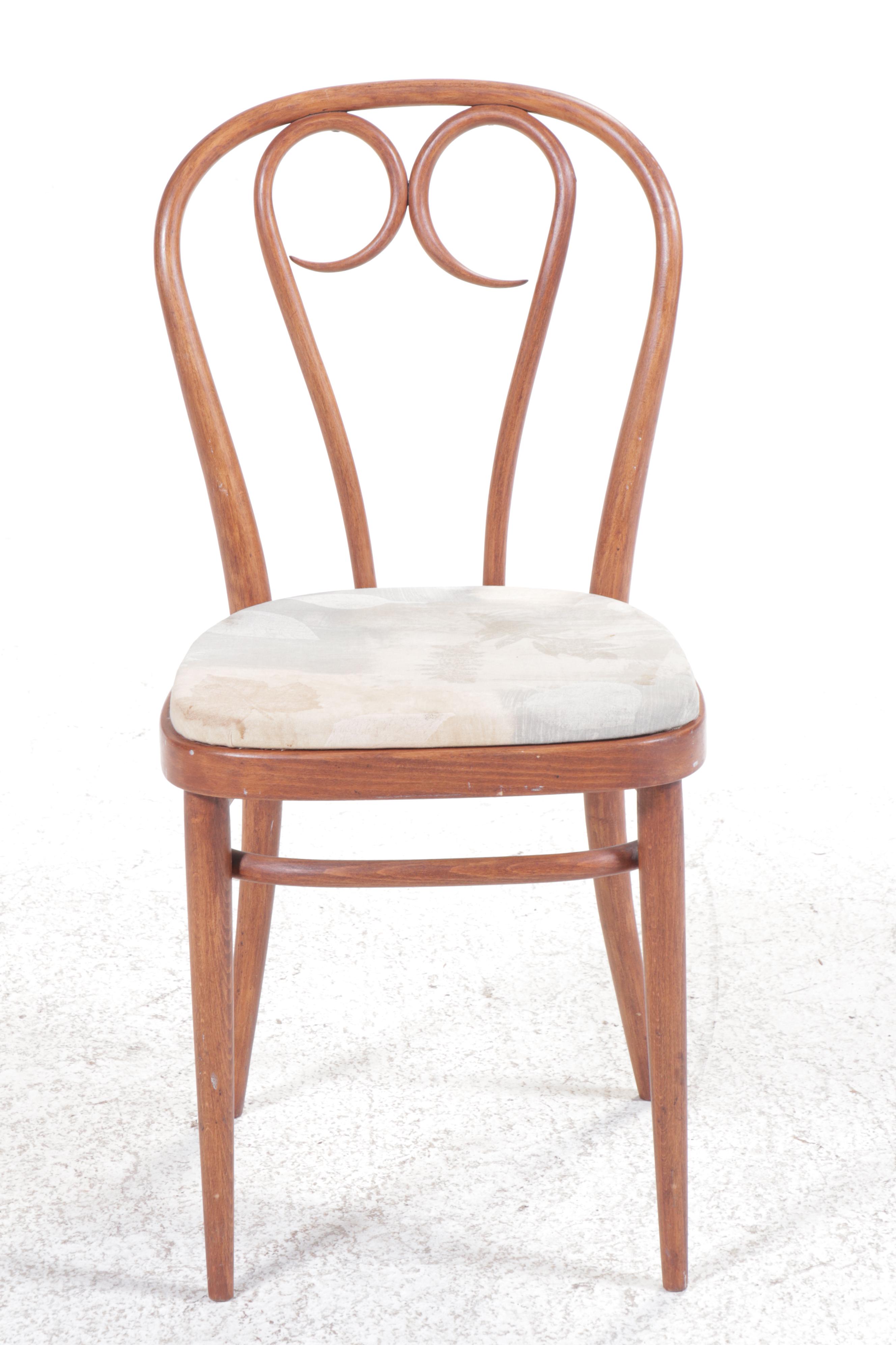 Art Nouveau Style Bent Wood Side Chair, 20th Century