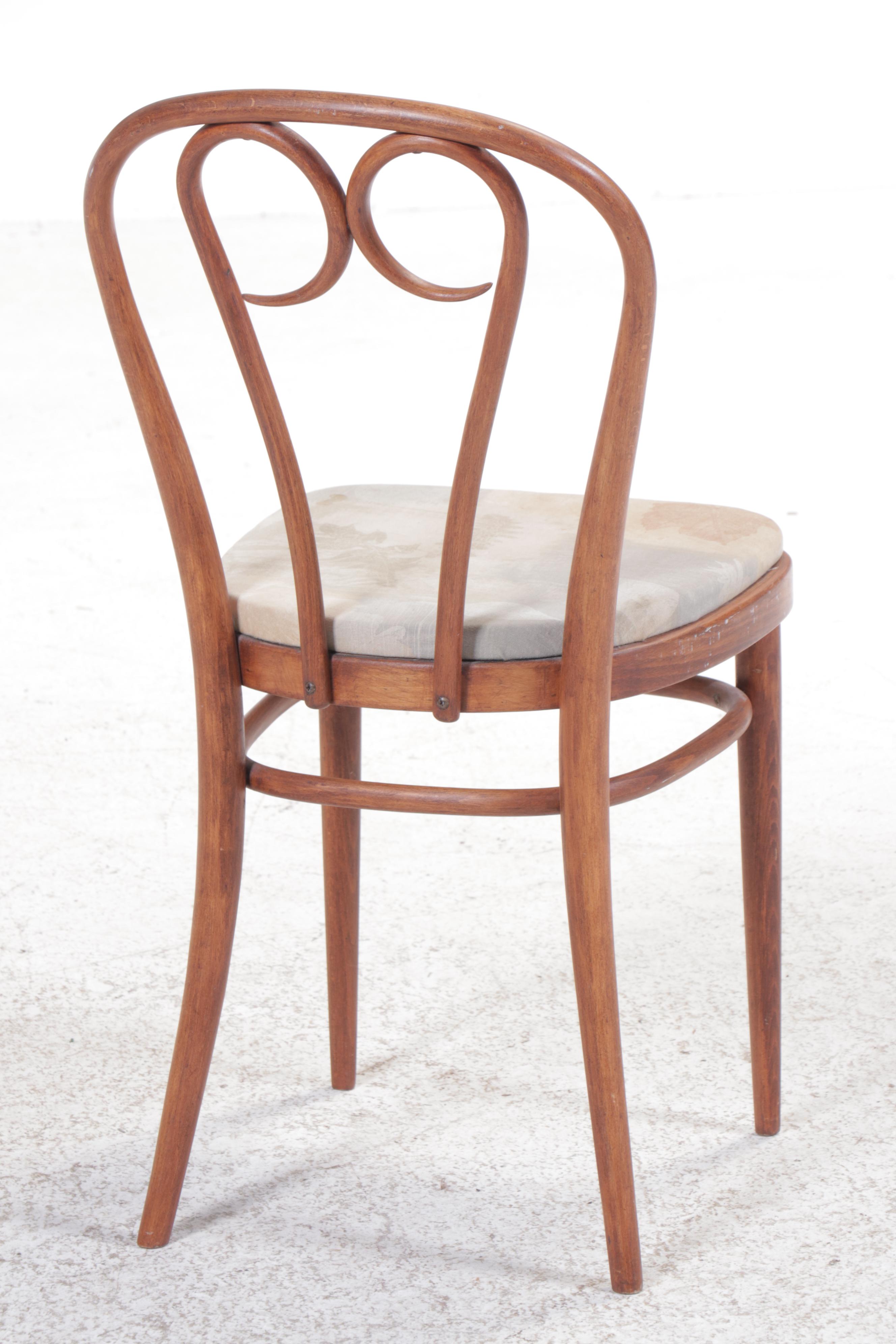 Art Nouveau Style Bent Wood Side Chair, 20th Century