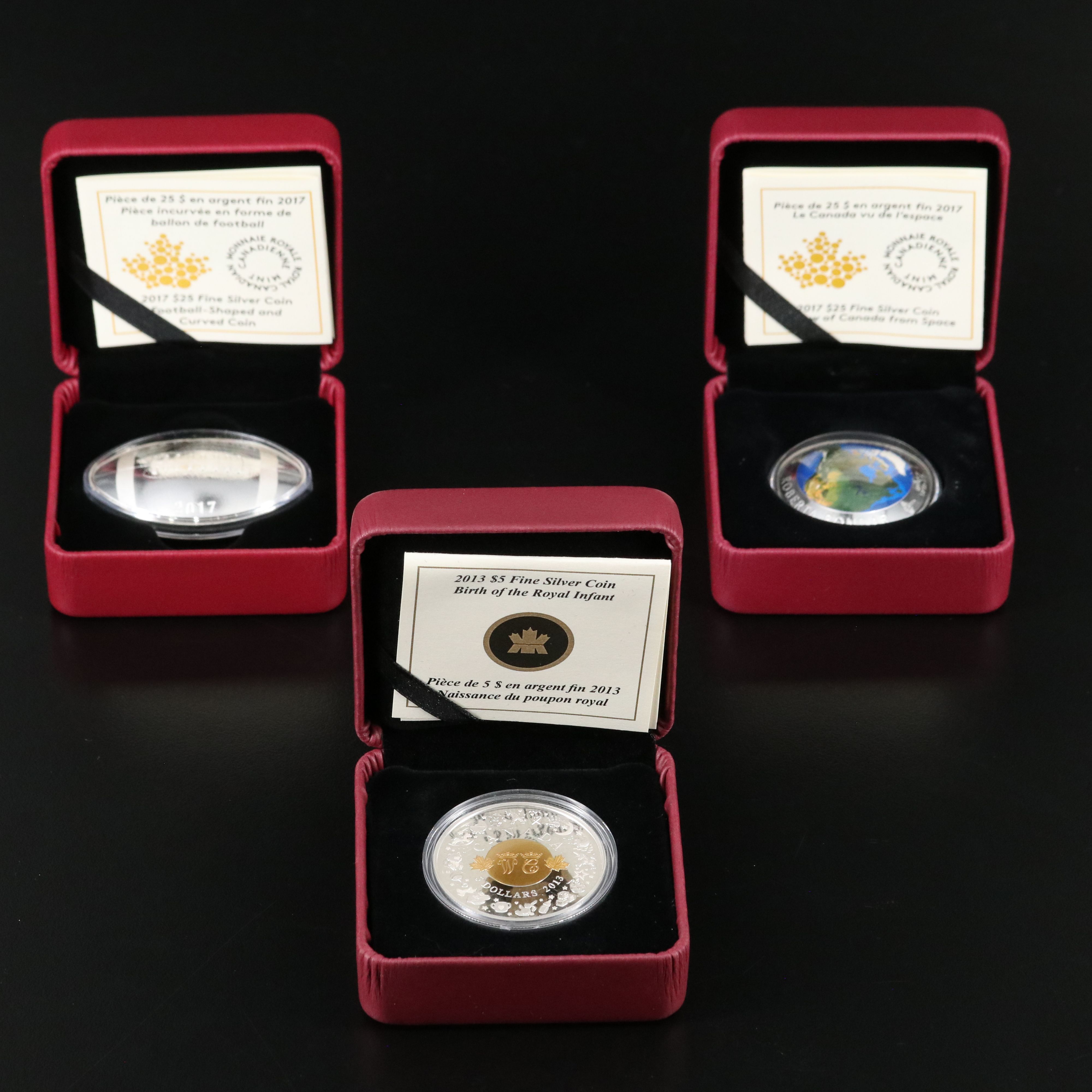 Three Fine Silver Canadian Coins
