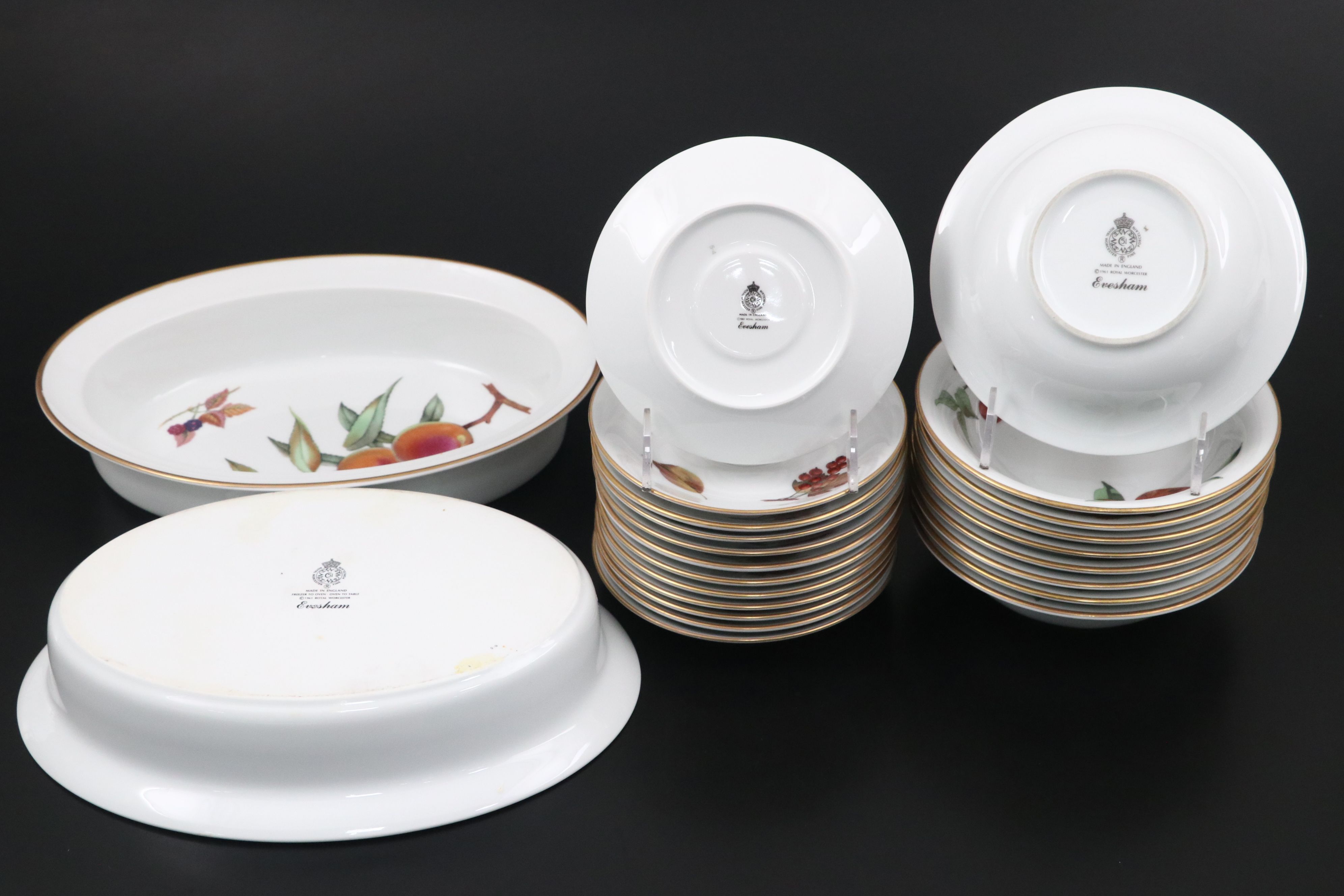 Royal Worcester "Evesham Gold" Ceramic Dinnerware