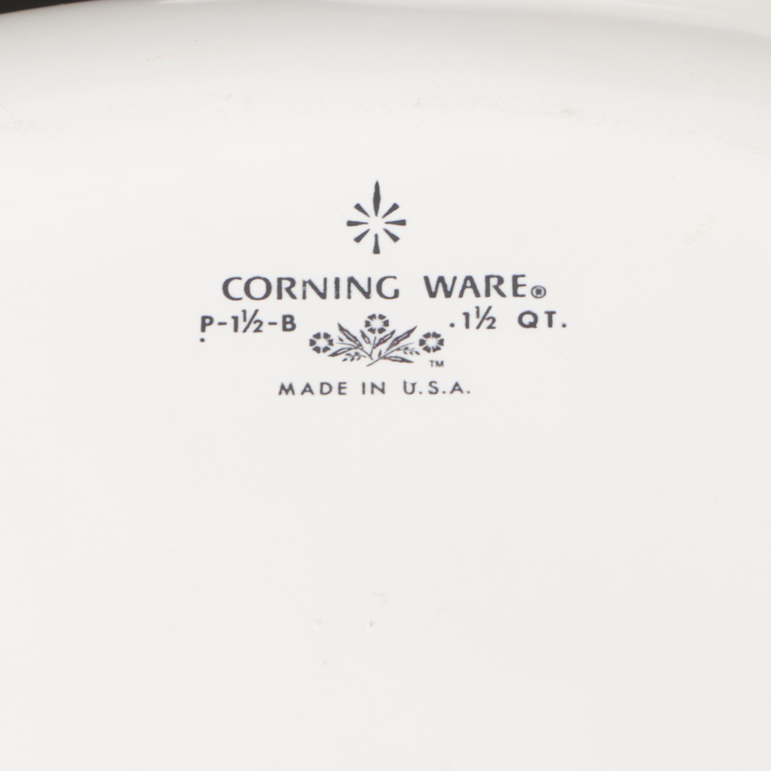 Pyrex "Blue Cornflower" Corning Ware Baking Pans with Mixing Bowls
