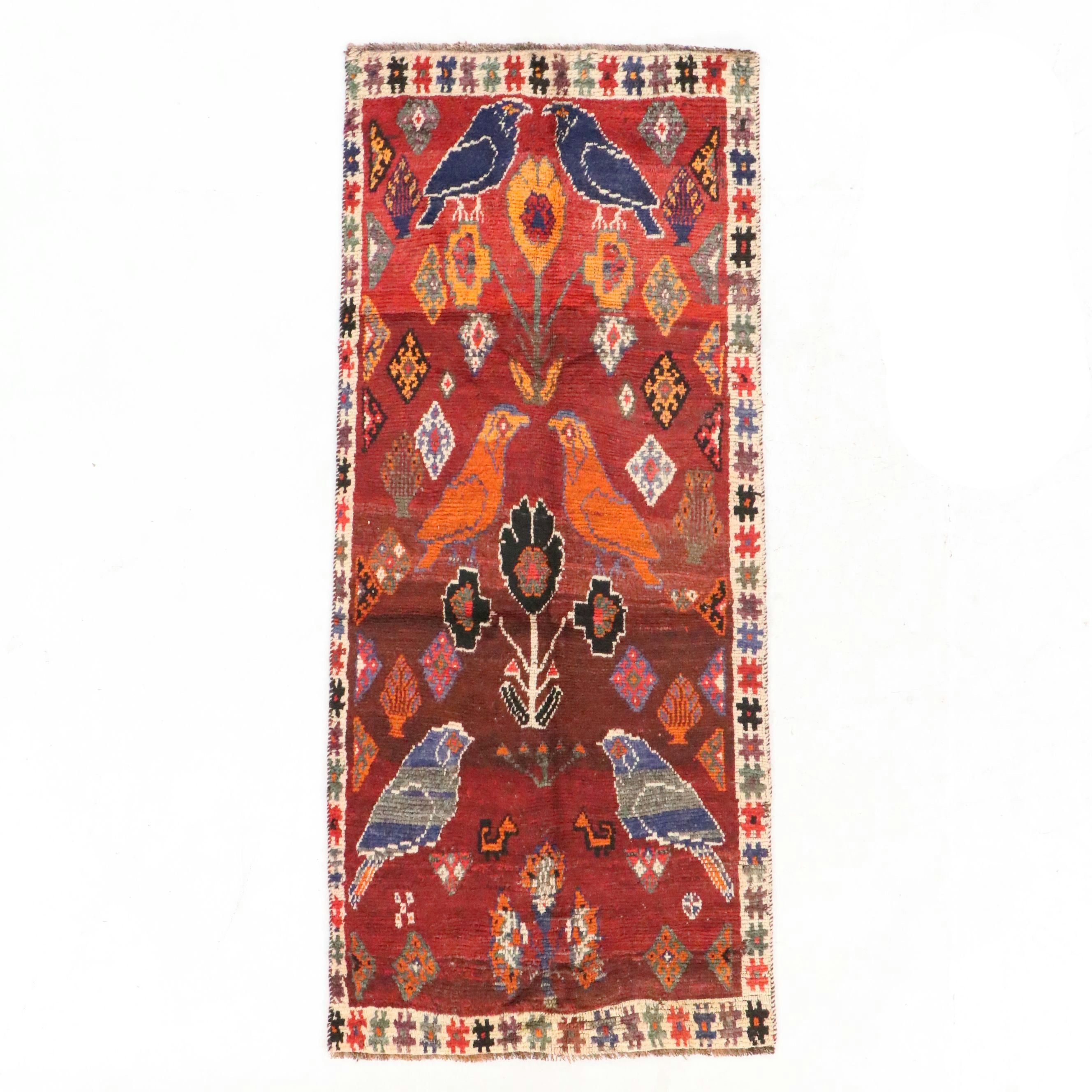 3'3 x 7'10 Hand-Knotted Northwest Persian Pictorial Long Rug