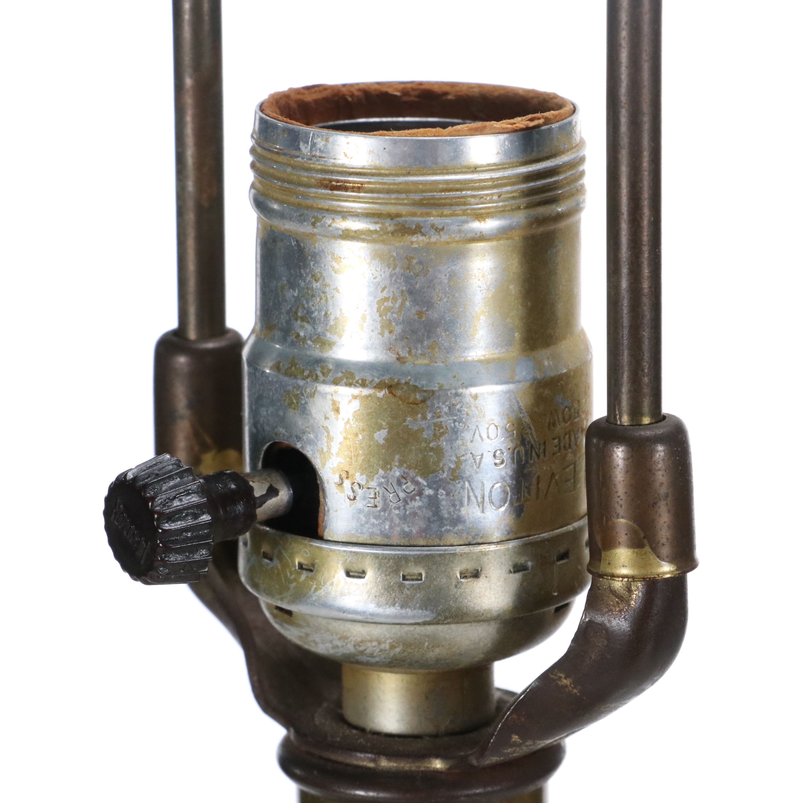 Crackle Glaze Ceramic Bottle Lamp with Retro Braided Bamboo Drum Shade