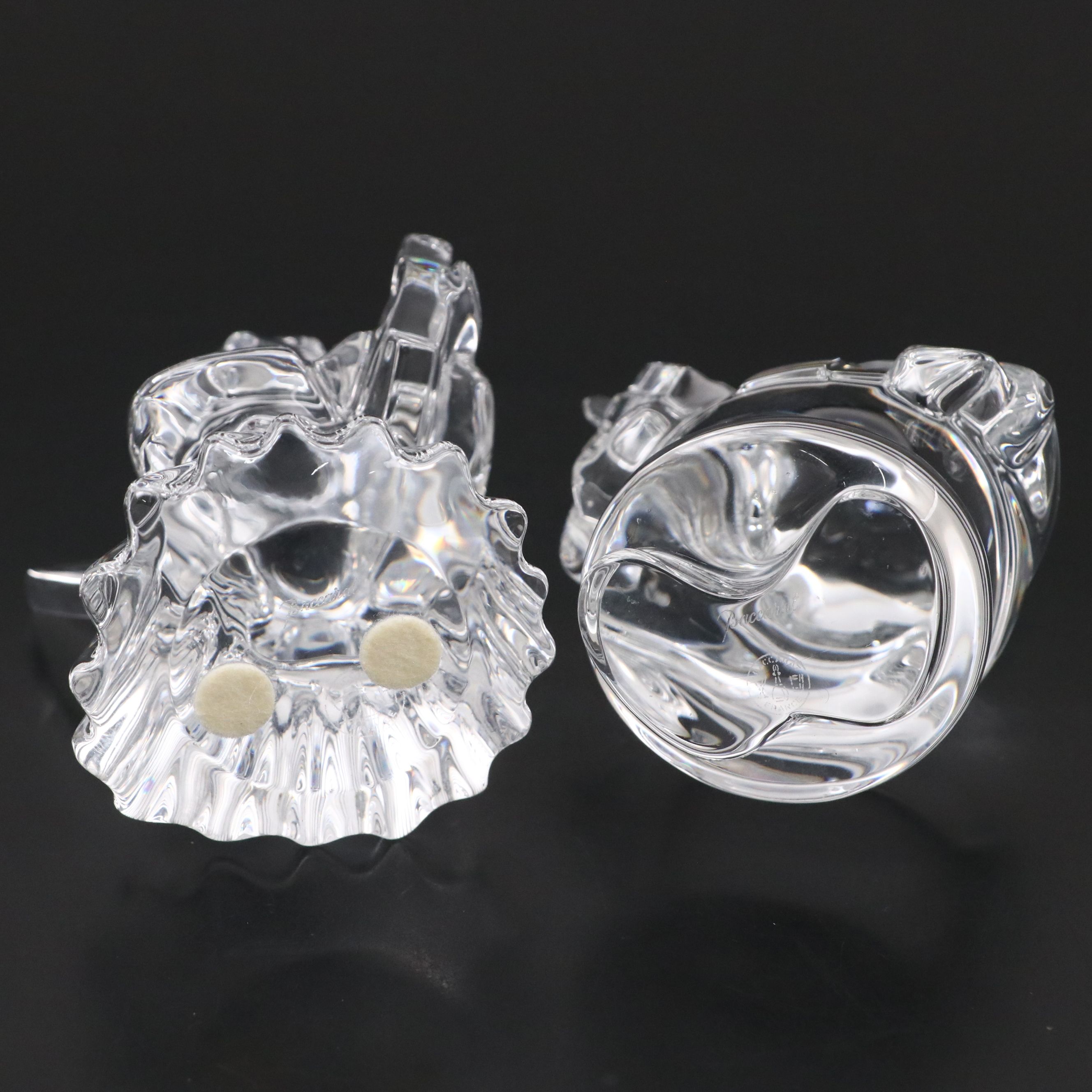 Baccarat Crystal Holiday Figurines with Bing & Grøndahl Santa Claus Collection