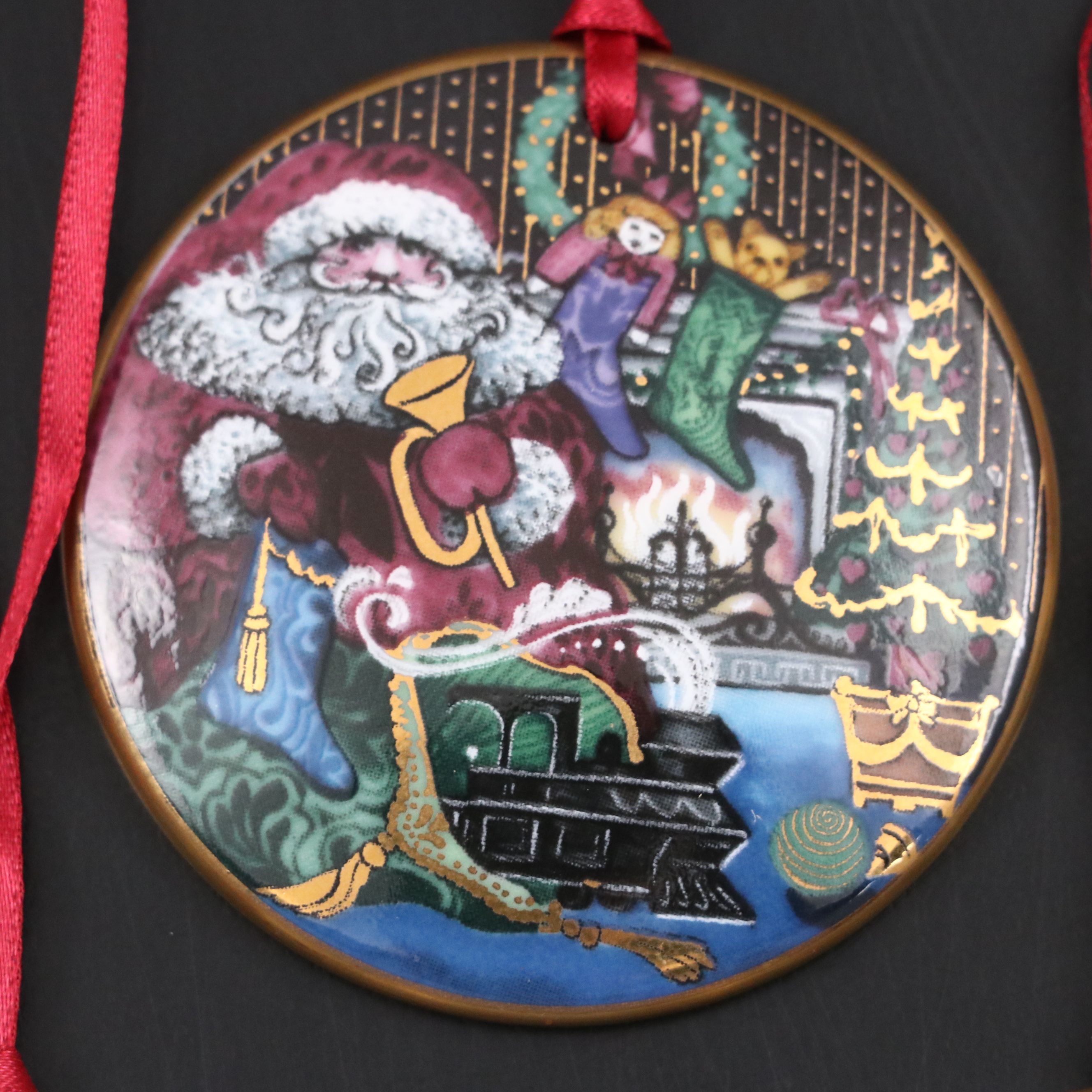 Baccarat Crystal Holiday Figurines with Bing & Grøndahl Santa Claus Collection