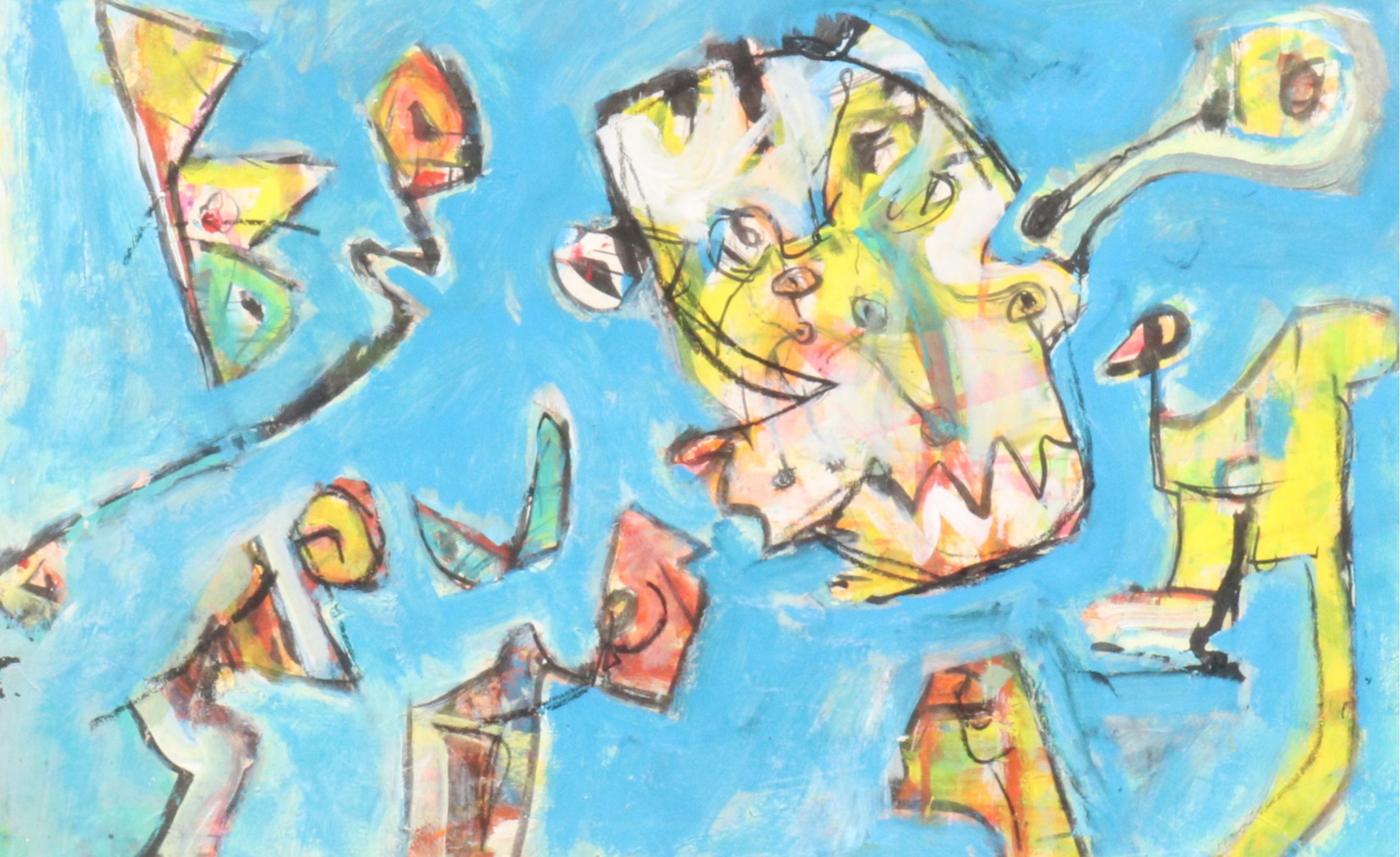 James L. Bruch Abstract Oil Painting, Late 20th Century