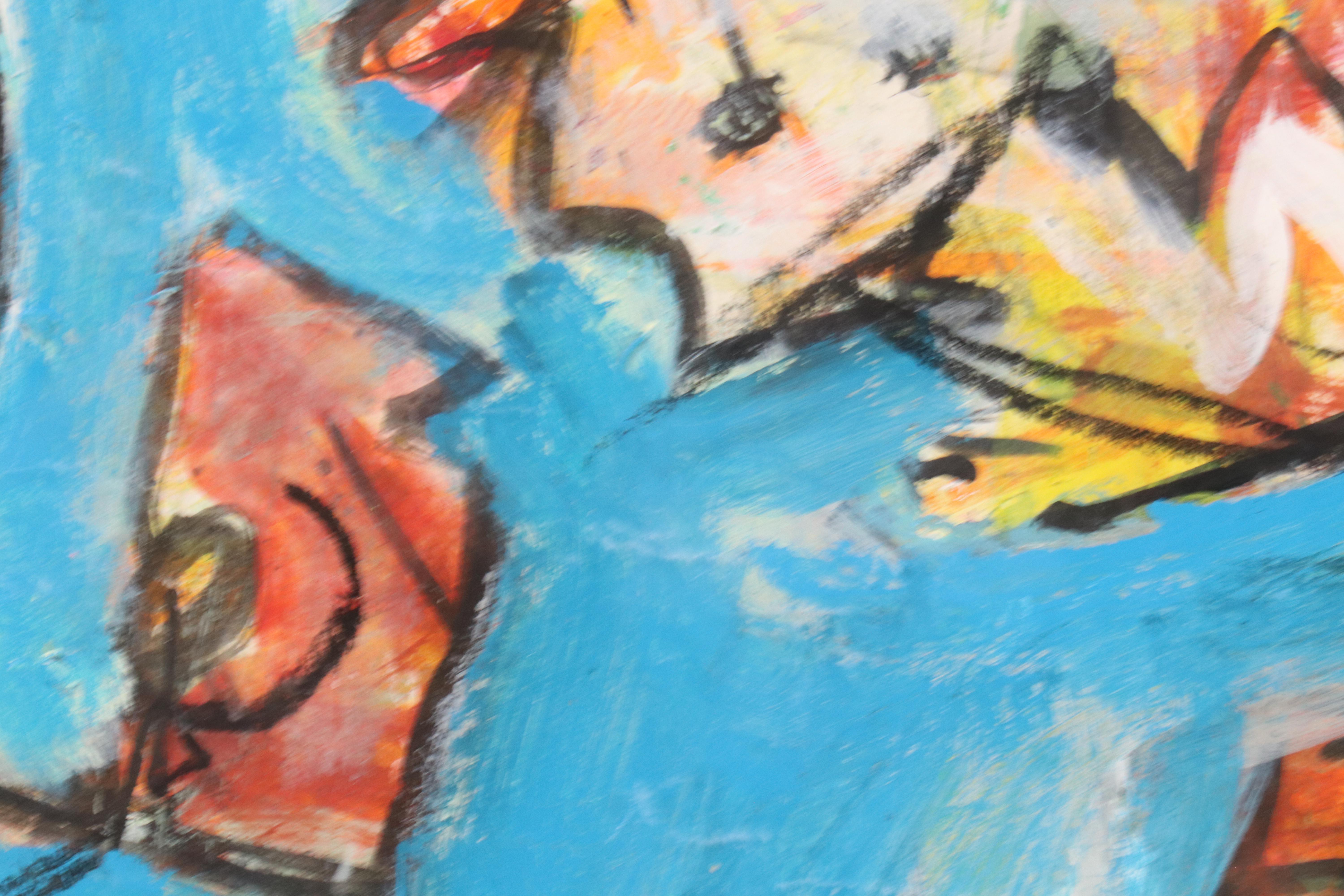 James L. Bruch Abstract Oil Painting, Late 20th Century