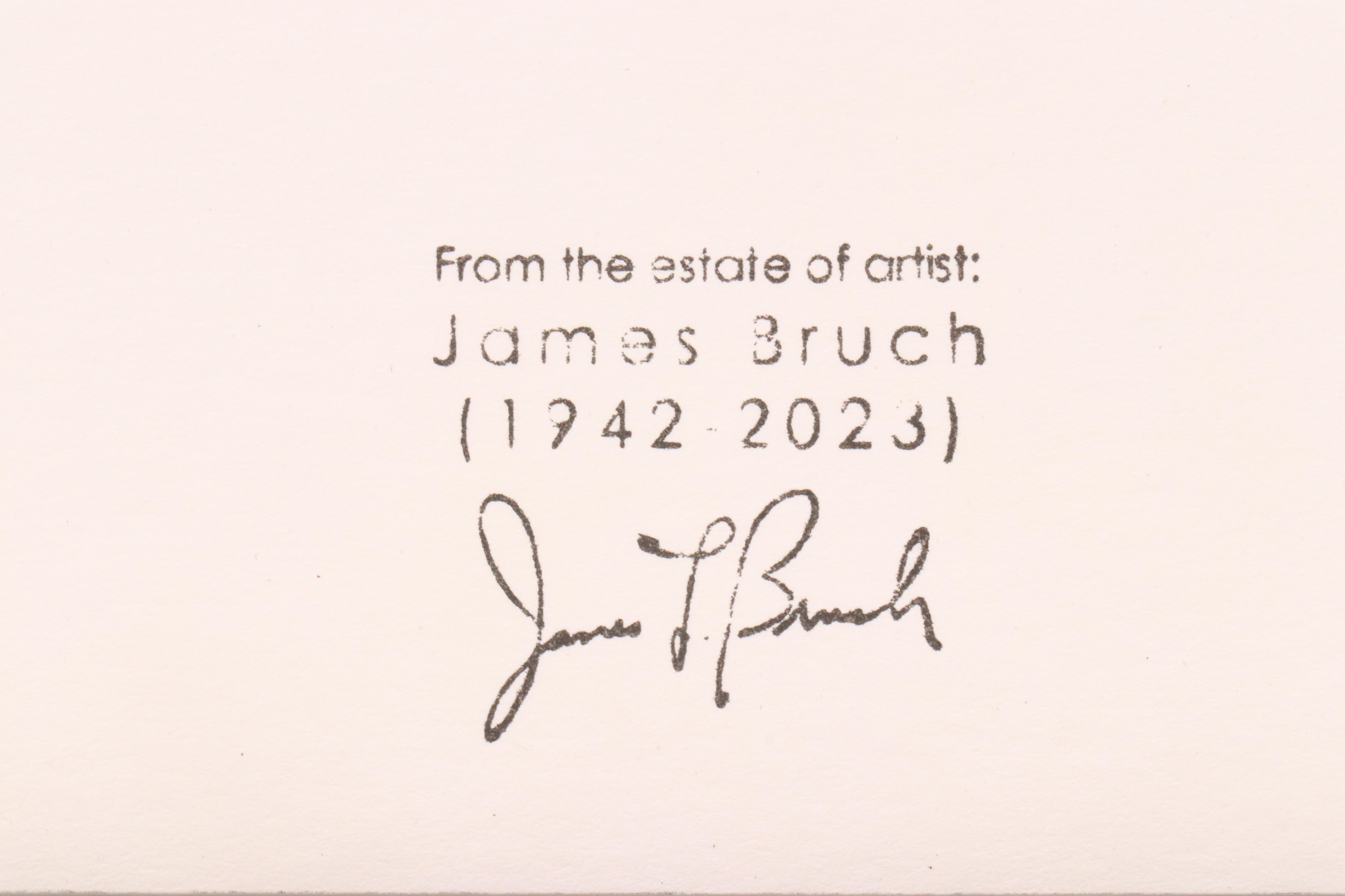 James L. Bruch Abstract Oil Painting, Late 20th Century