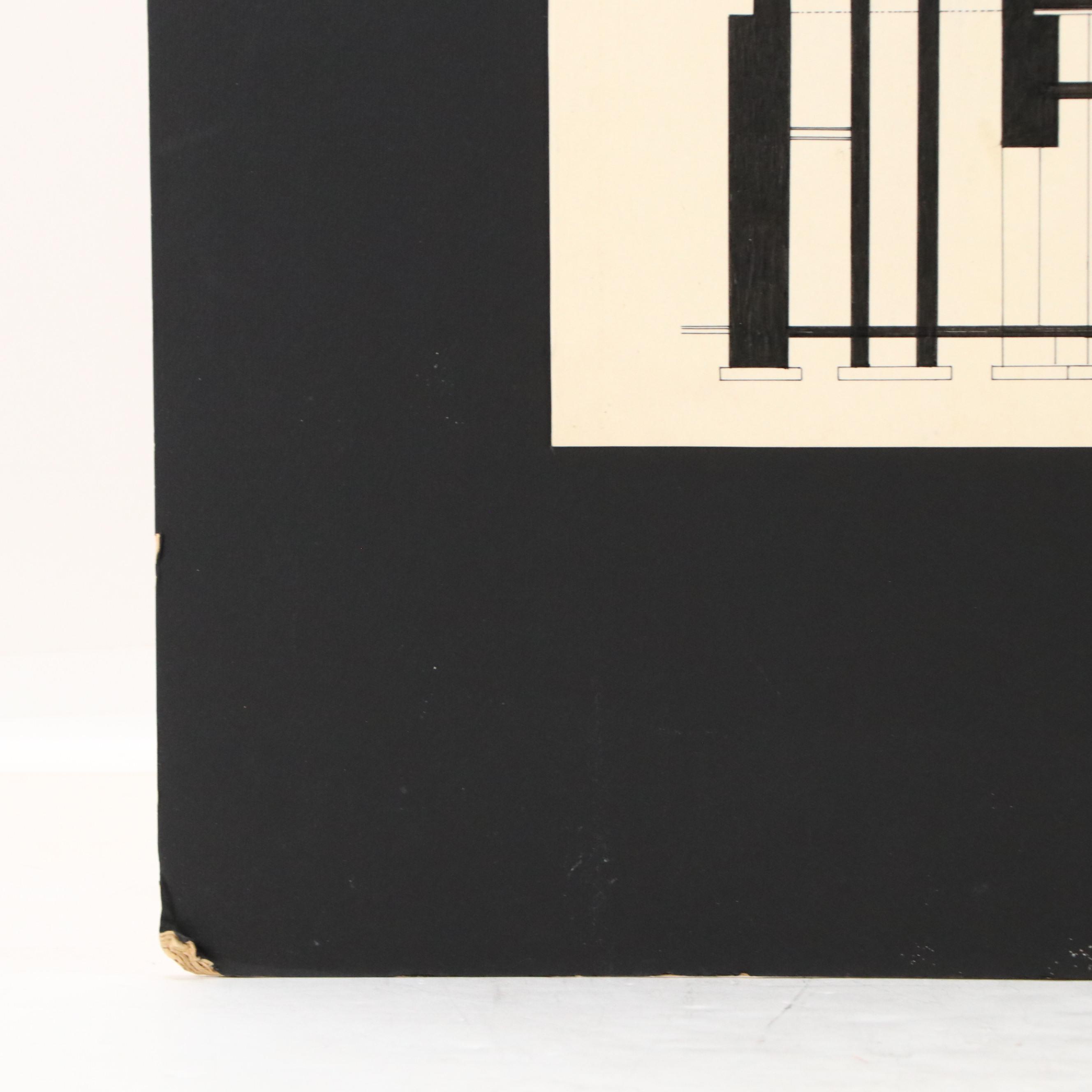 David Felts Schematic Renovation Ink Drawing for Union Station