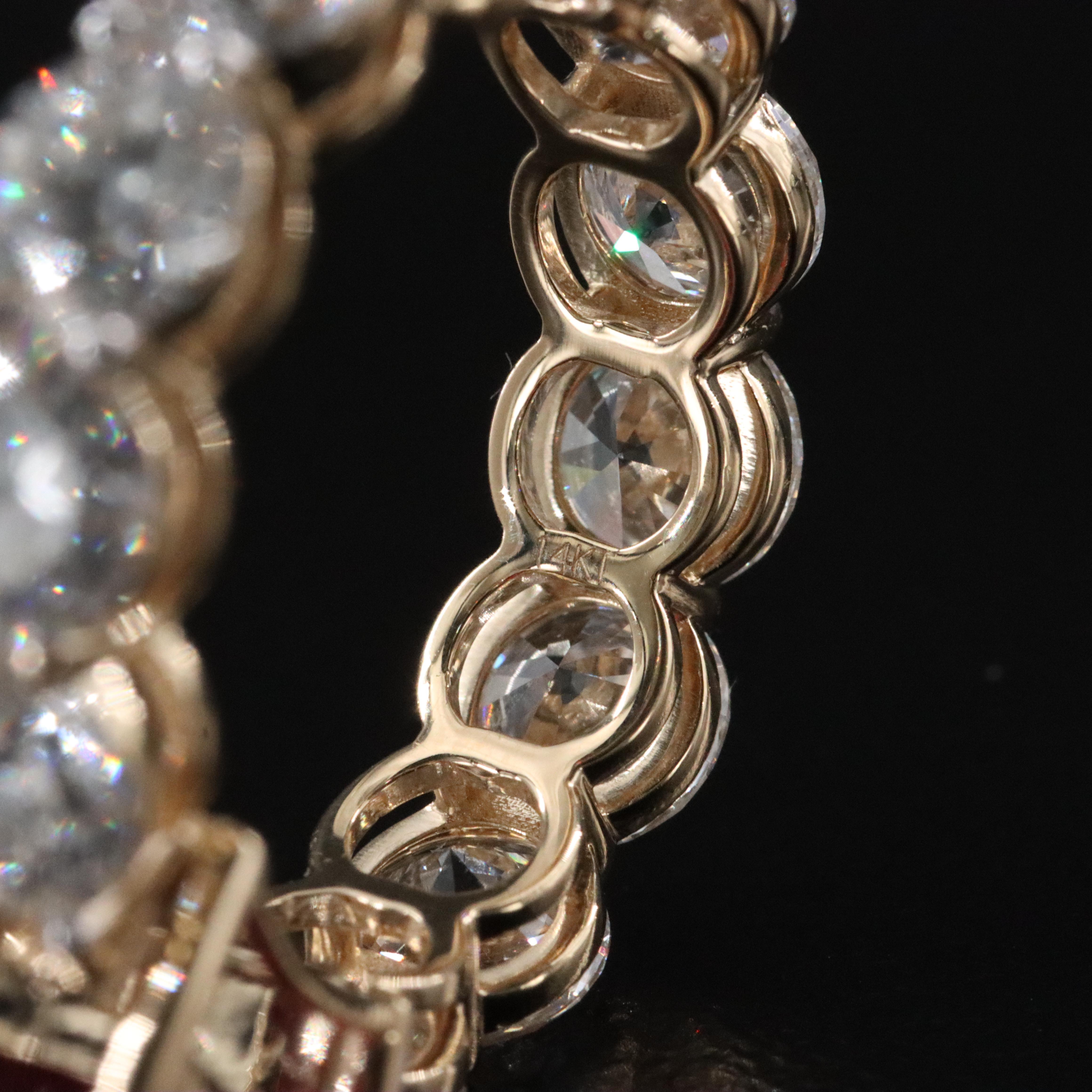 14K 2.97 CT Ruby and 6.00 CTW Lab Grown Diamond Eternity Ring