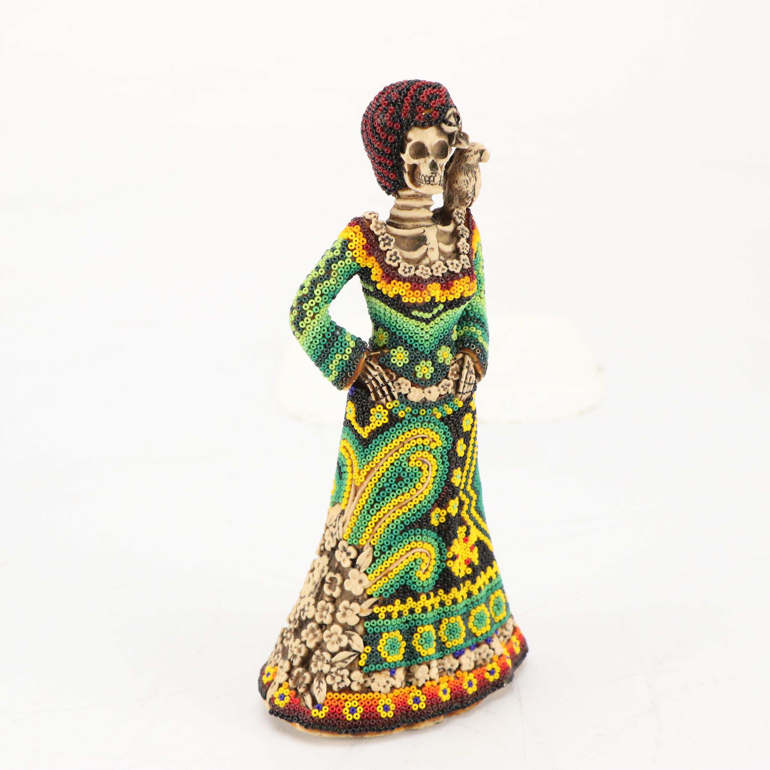 Mattel Barbie "Dia De Muertos" Dolls with Huichol La Calavera Catrina Figurine
