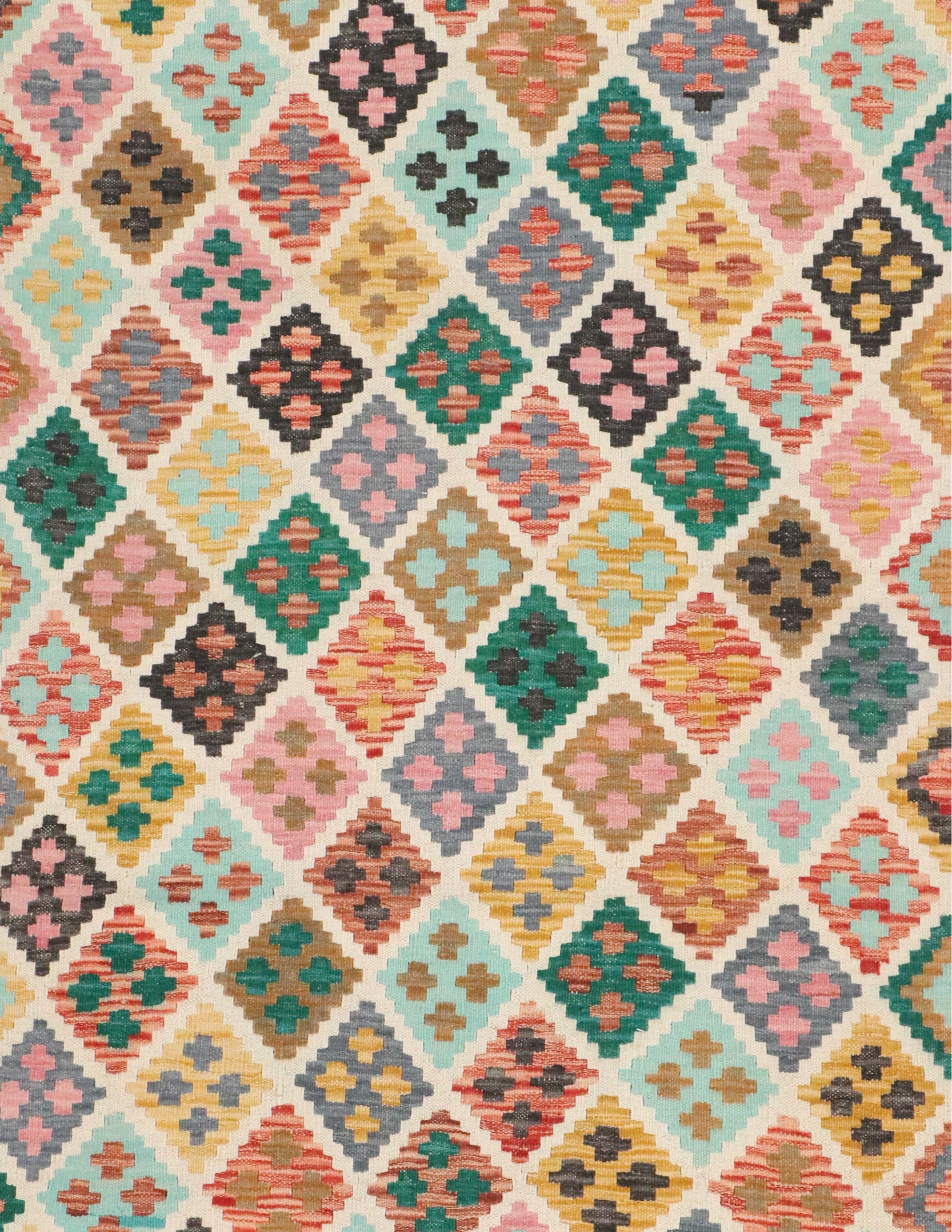 3' x 8' Handwoven Pakistani Kilim Long Rug