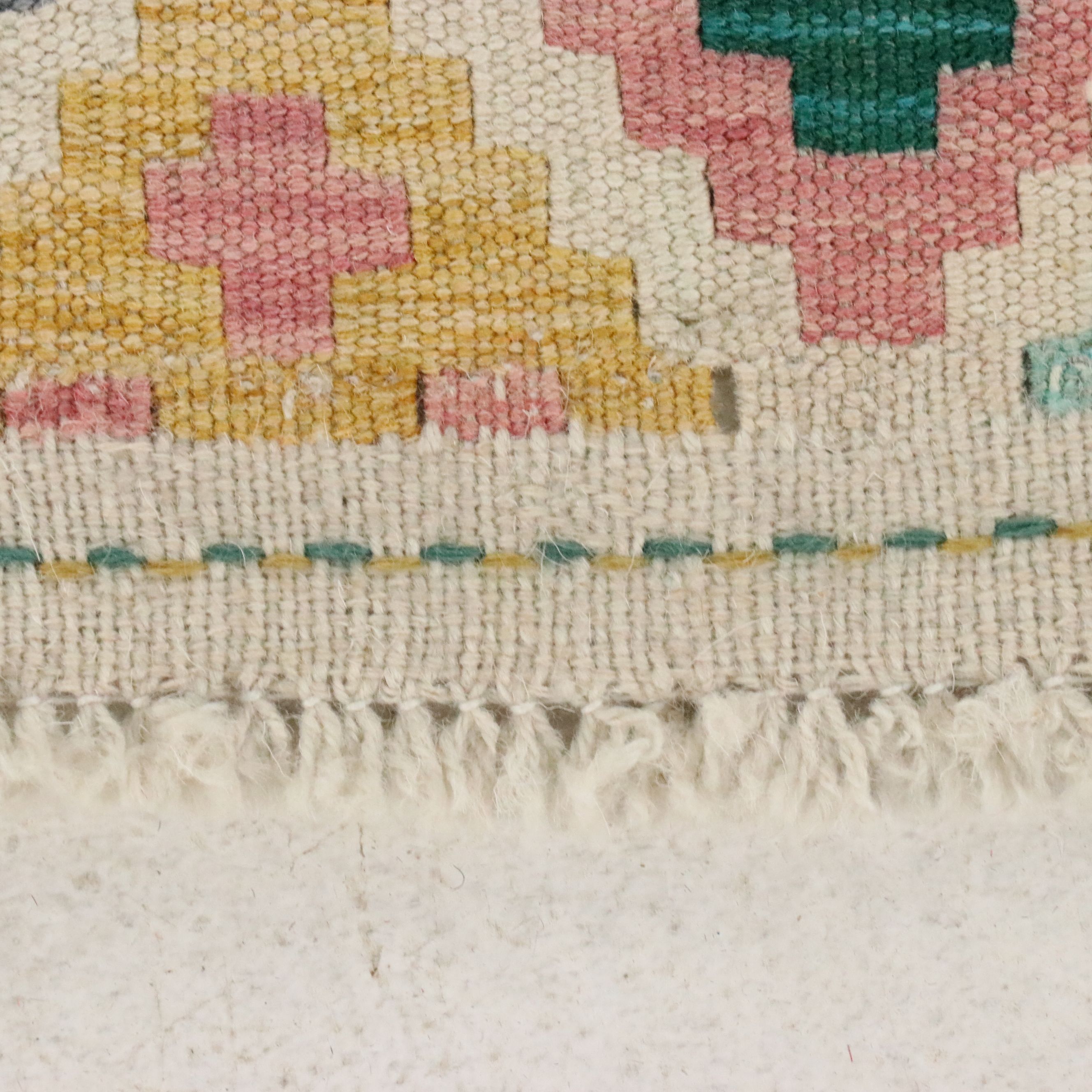 3' x 8' Handwoven Pakistani Kilim Long Rug