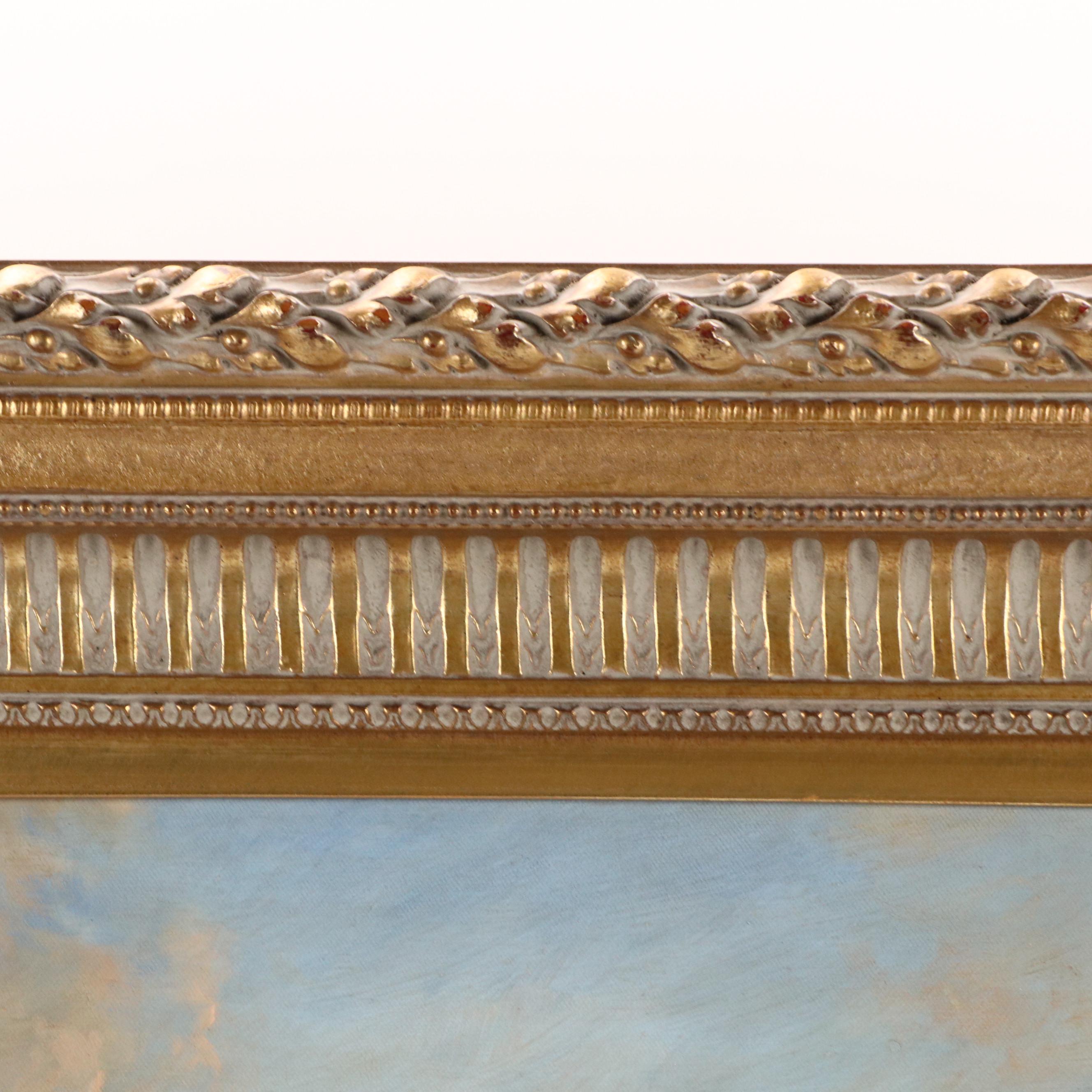 Robert Sanders Maritime Oil Painting of Clipper Ship, Late 20th Century