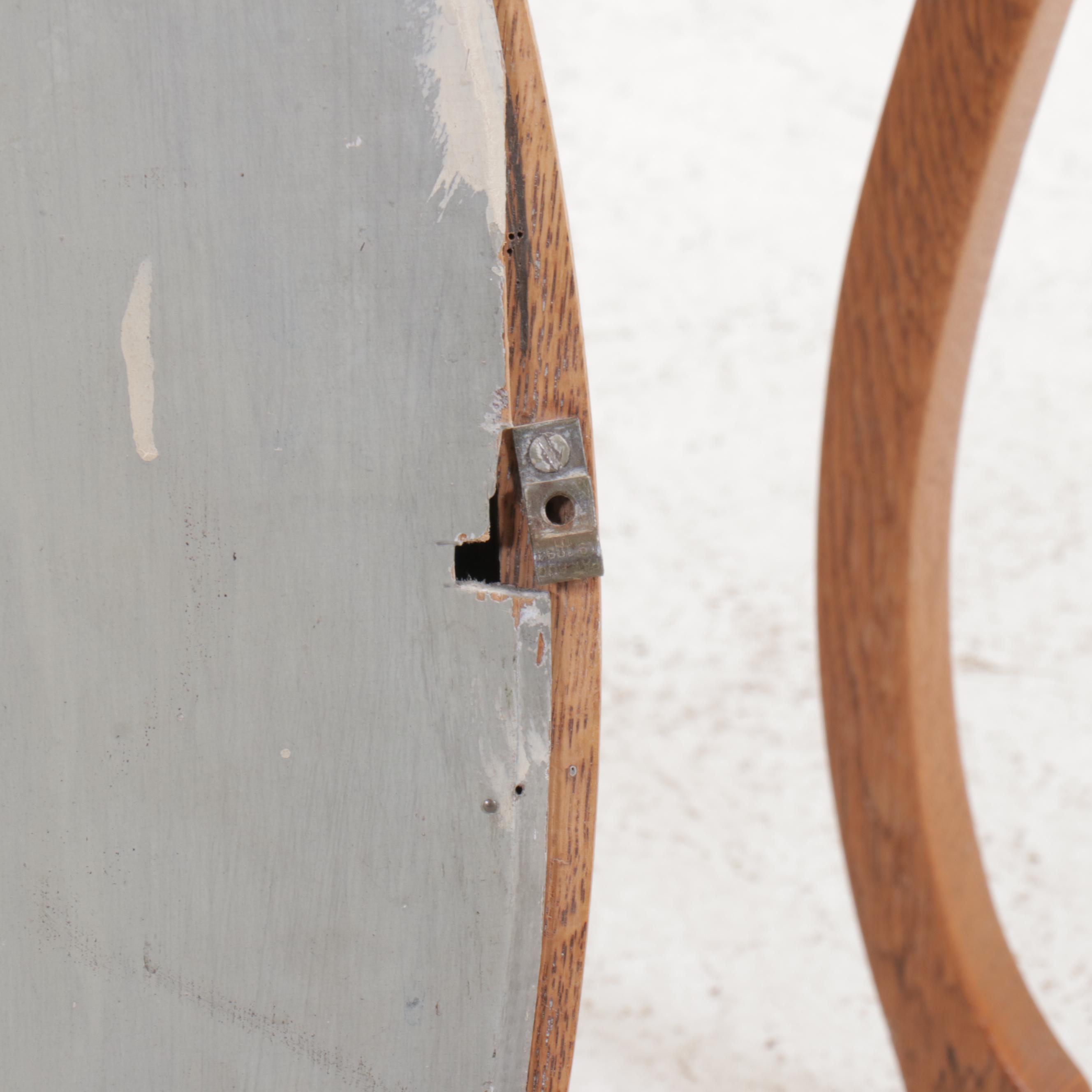 Victorian Oak Vanity Table with Mirror, 19th Century