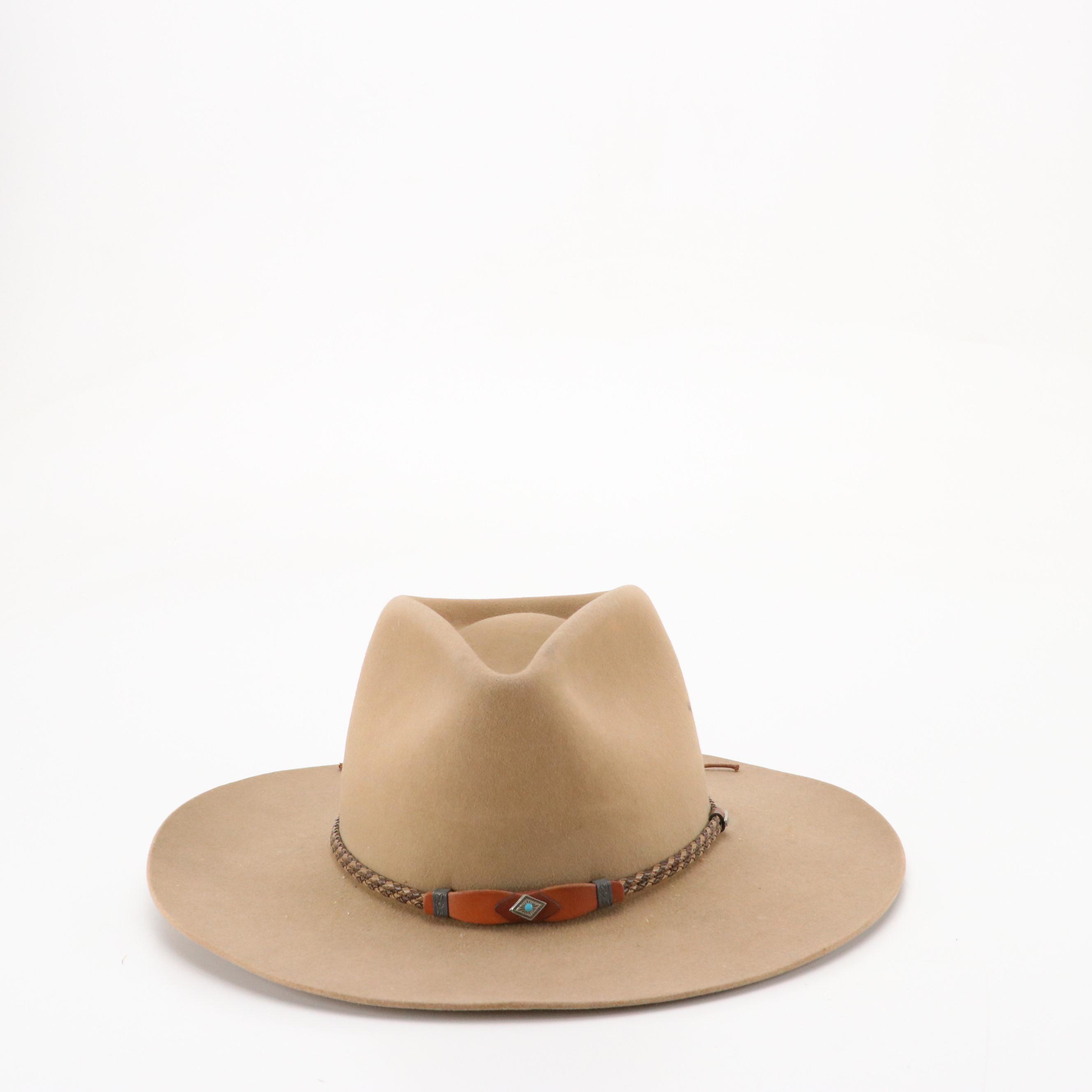 Stetson Pinch Front 4X Beaver Fur Felt Western Hat with Other Western Hats