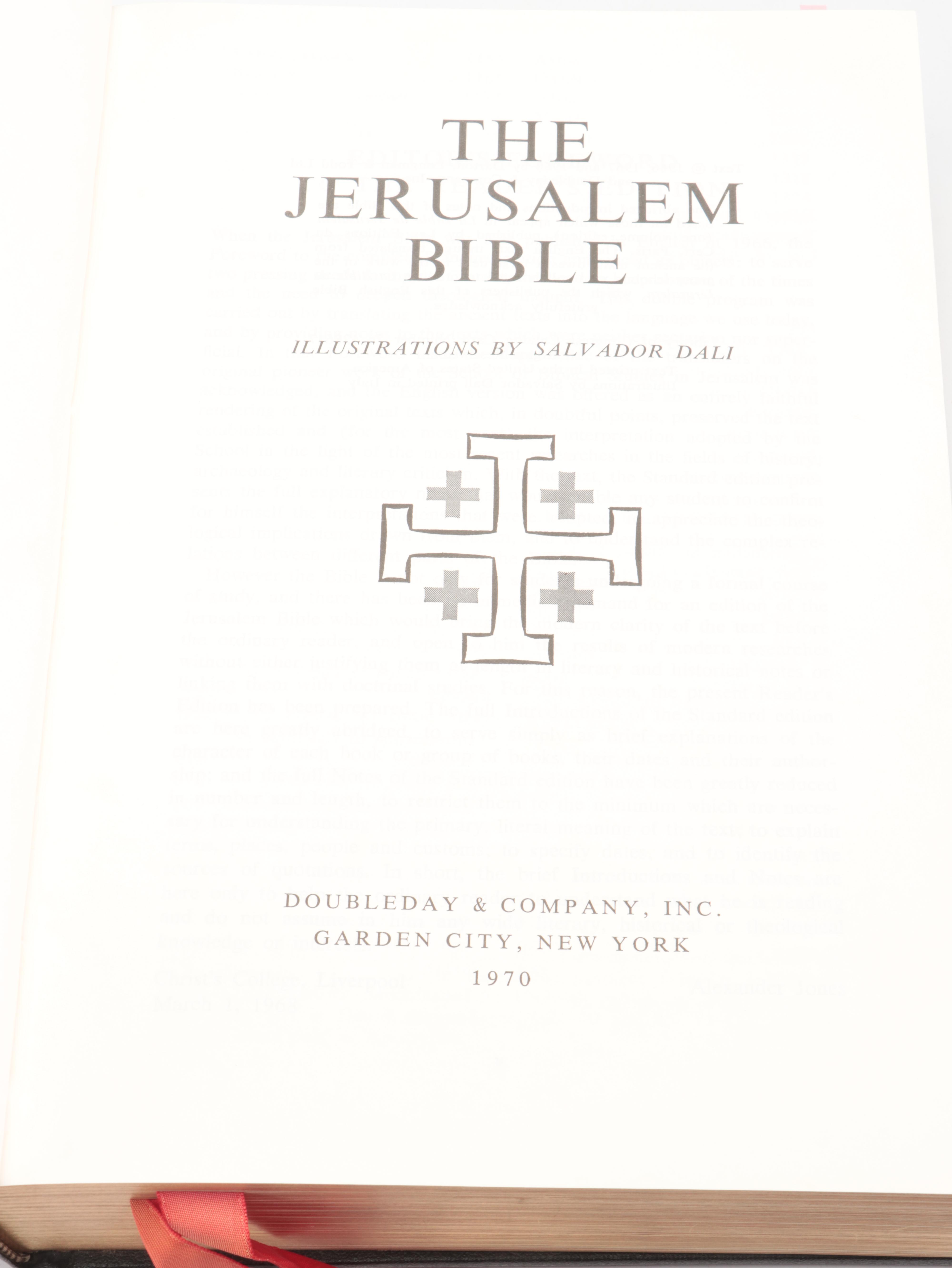 Salvador Dalí Illustrated Jerusalem Bible Edited by Alexander Jones, 1970