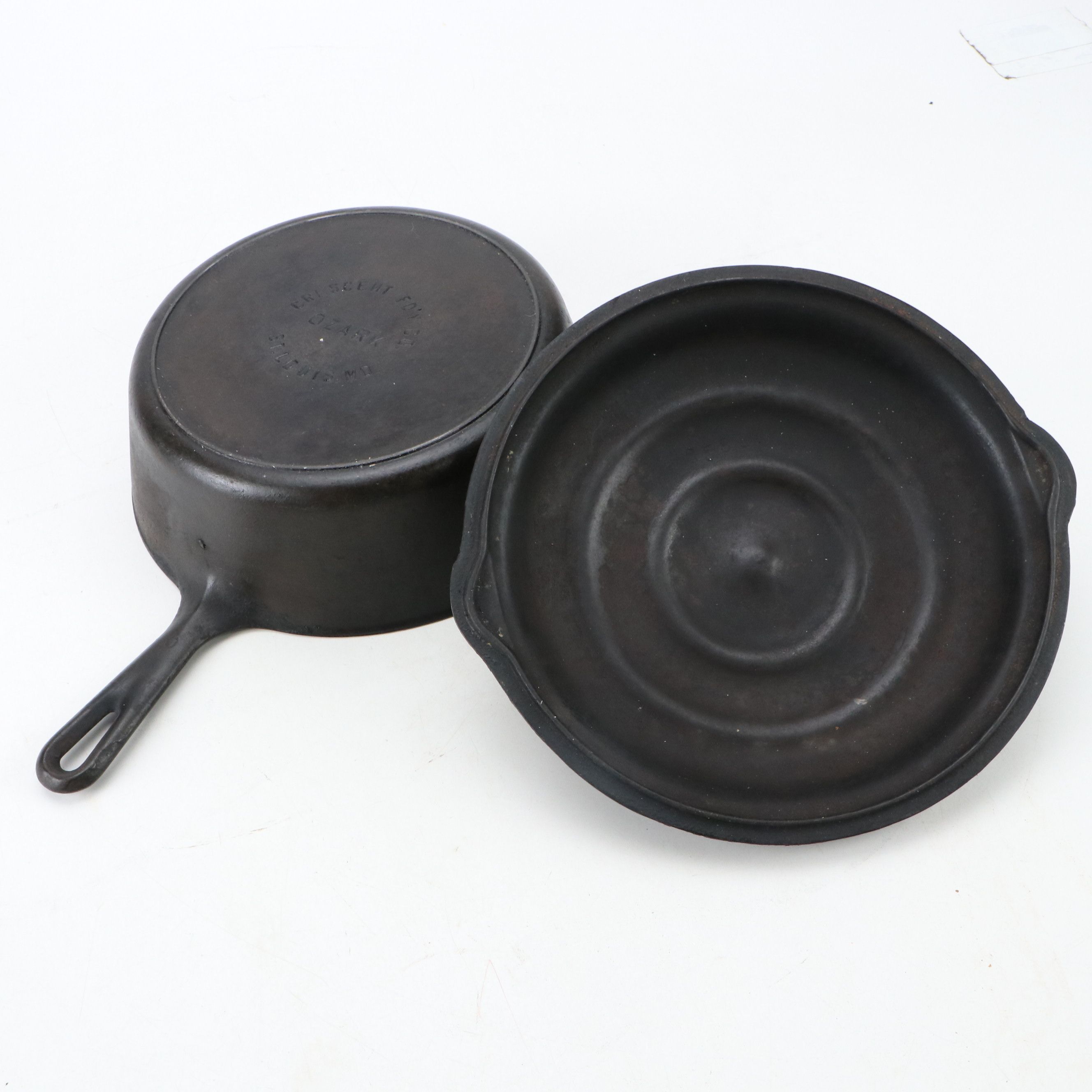 Crescent Foundry "Ozark" Dutch Oven with Beehive Lid and Other Cast Iron